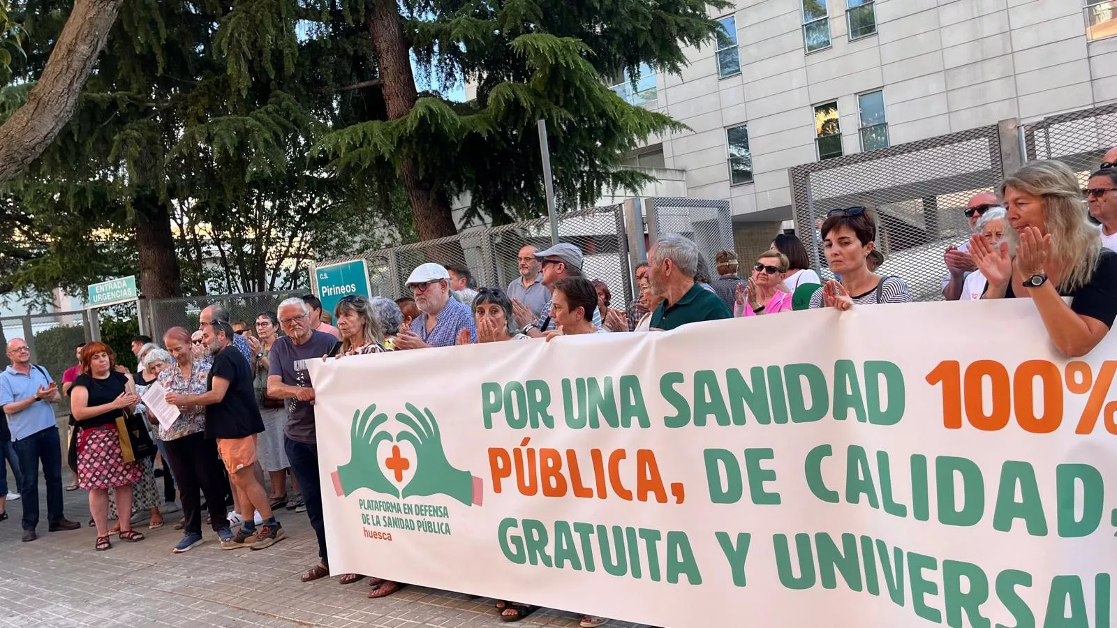 Concentración de la Plataforma en Defensa de la Sanidad Pública de Huesca. Foto Mercedes Manterola