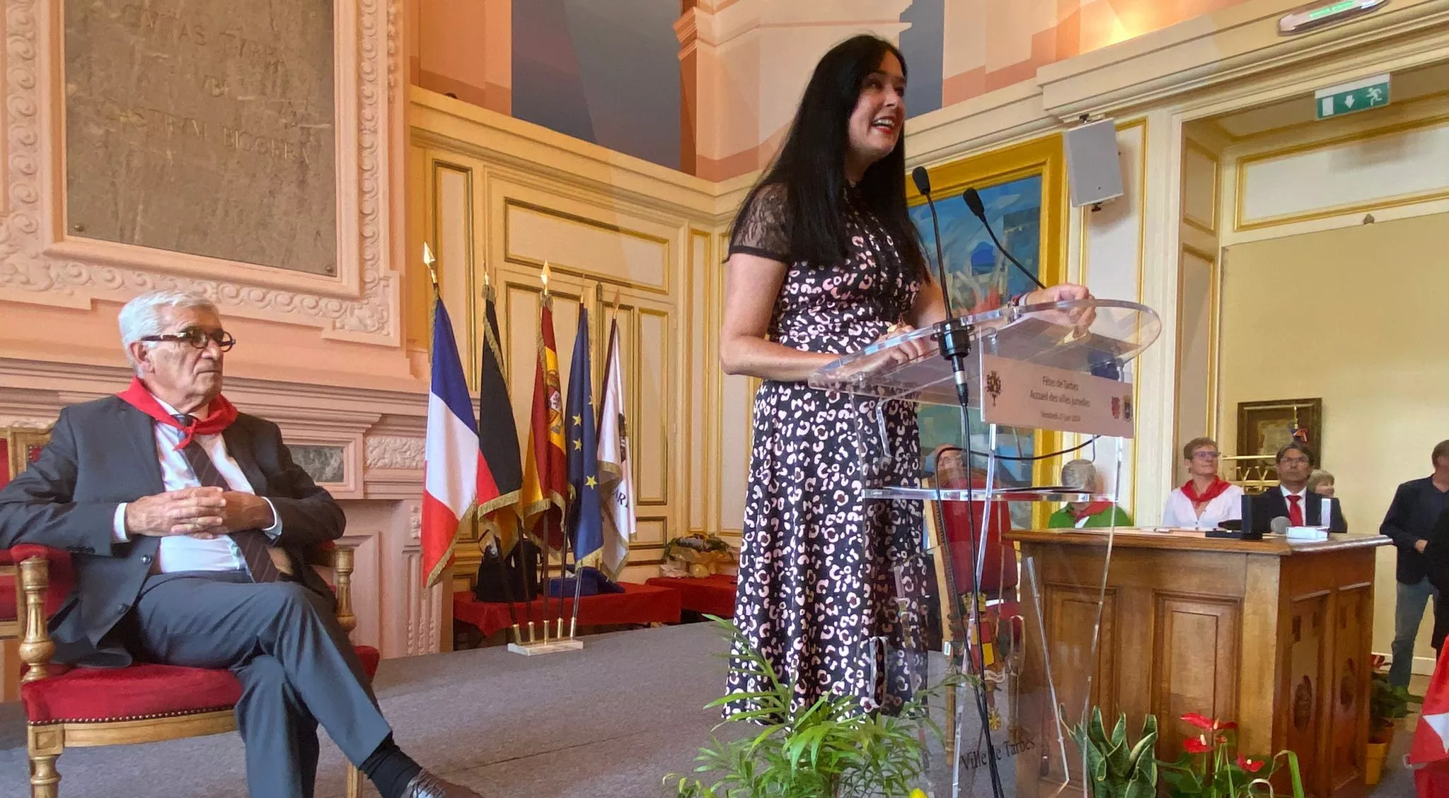 Lorena Orduna durante su discurso.