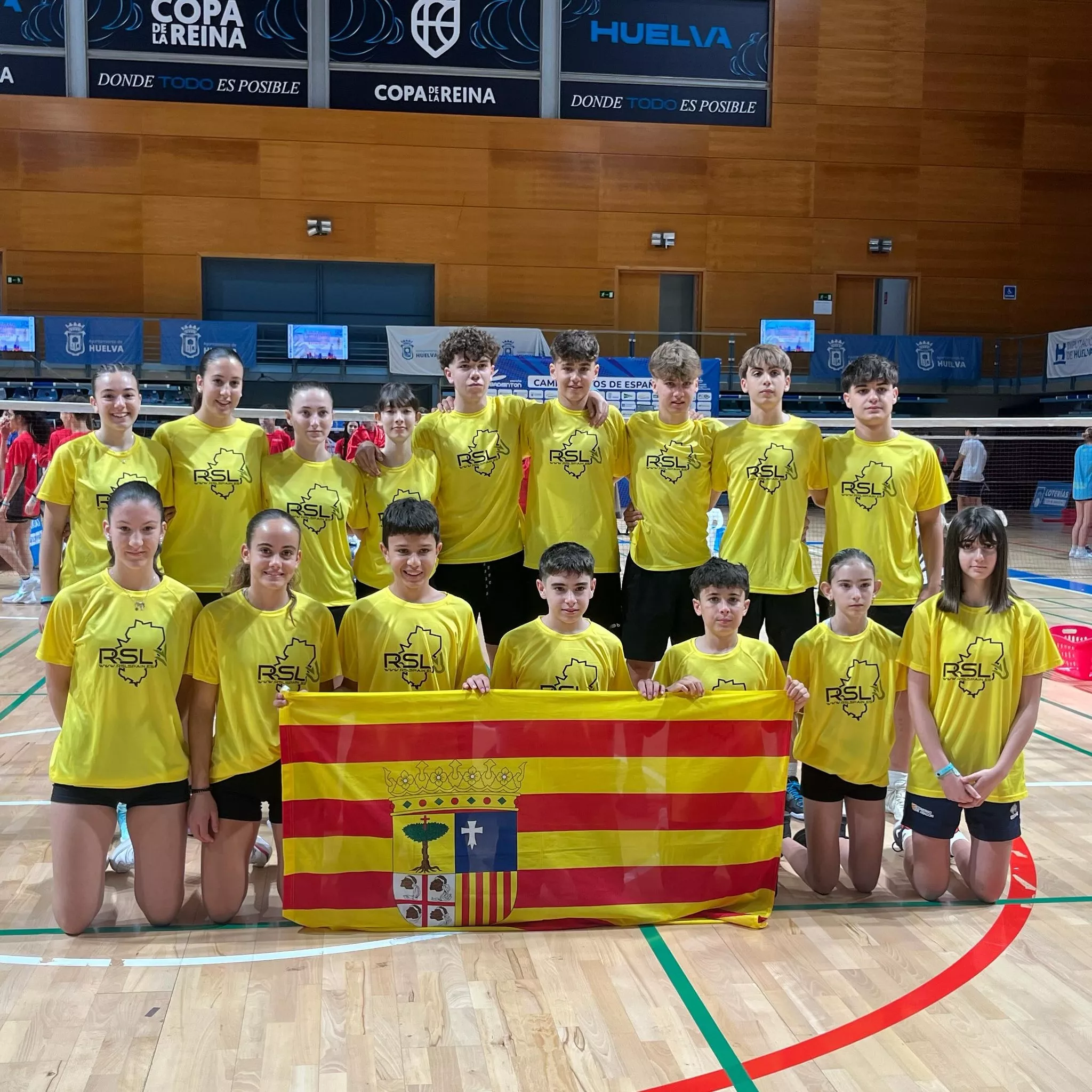 Selecciones aragonesas cadete e infantil en Punta Umbría.