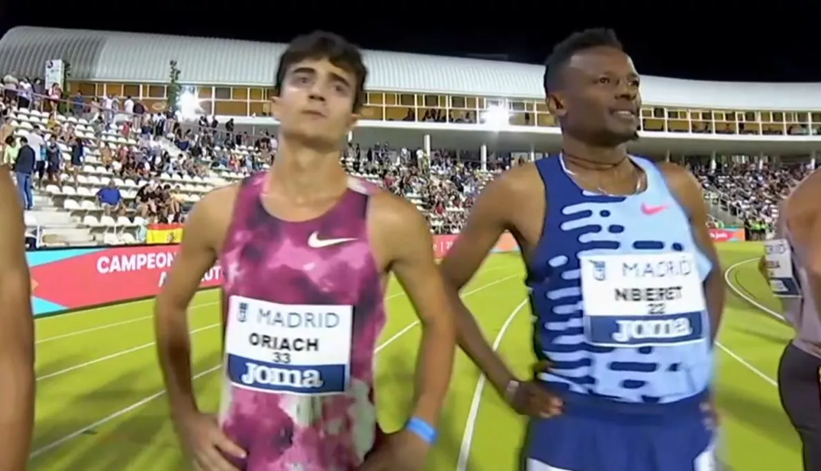 Pol Oriach, en la salida del 1.500 de Madrid.