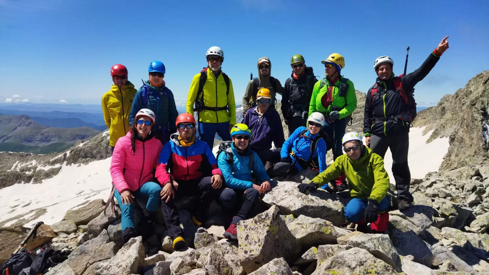 El grupo de Pico a Pico en la cumbre.