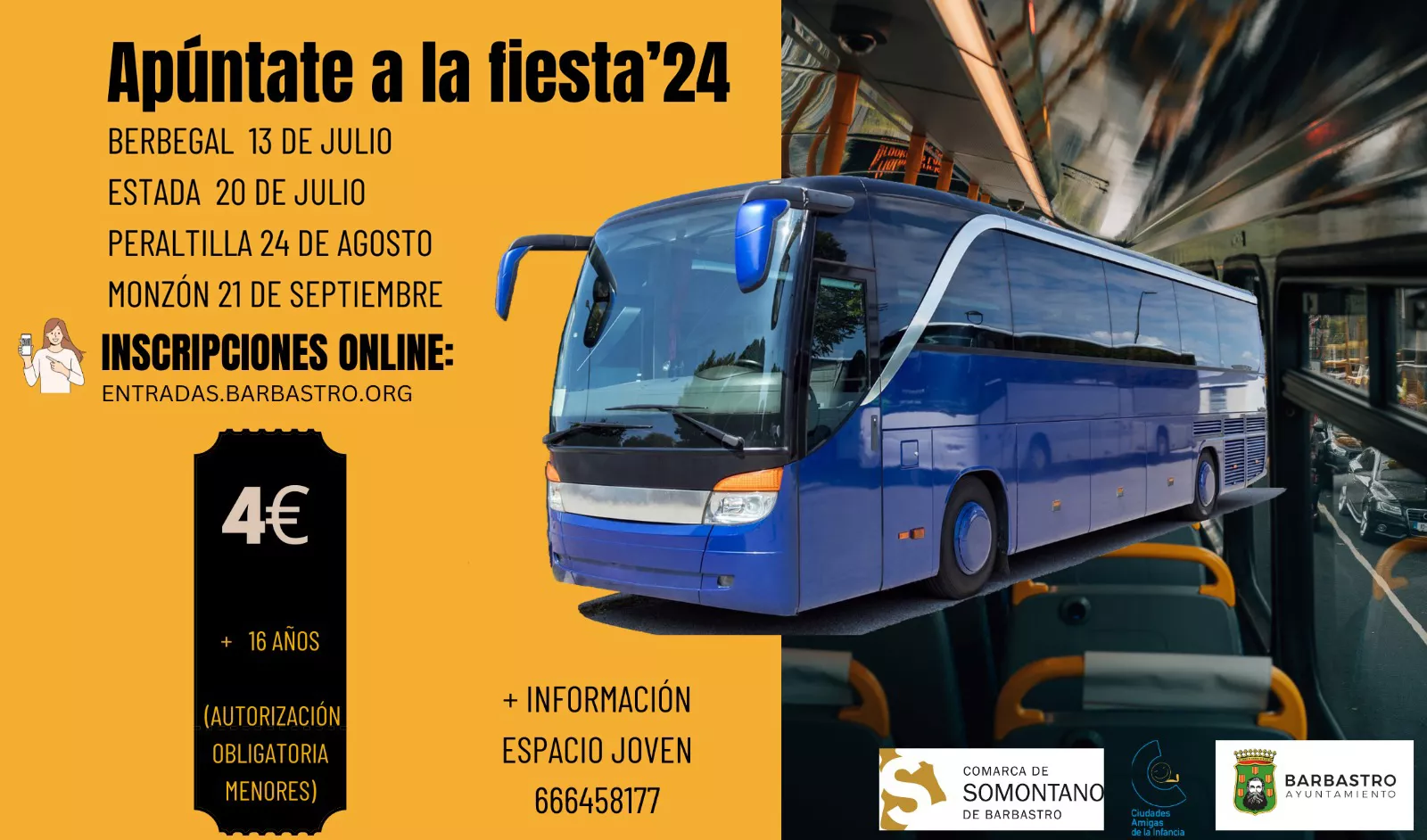 Se pueden adquirir los tiquets en el apartado de venta de entradas de la web municipal.