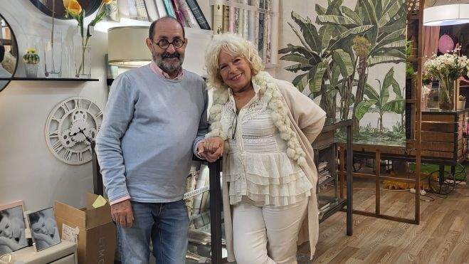 Rosa Casals con su esposo, José Luis Laguna.Foto Myriam Martínez