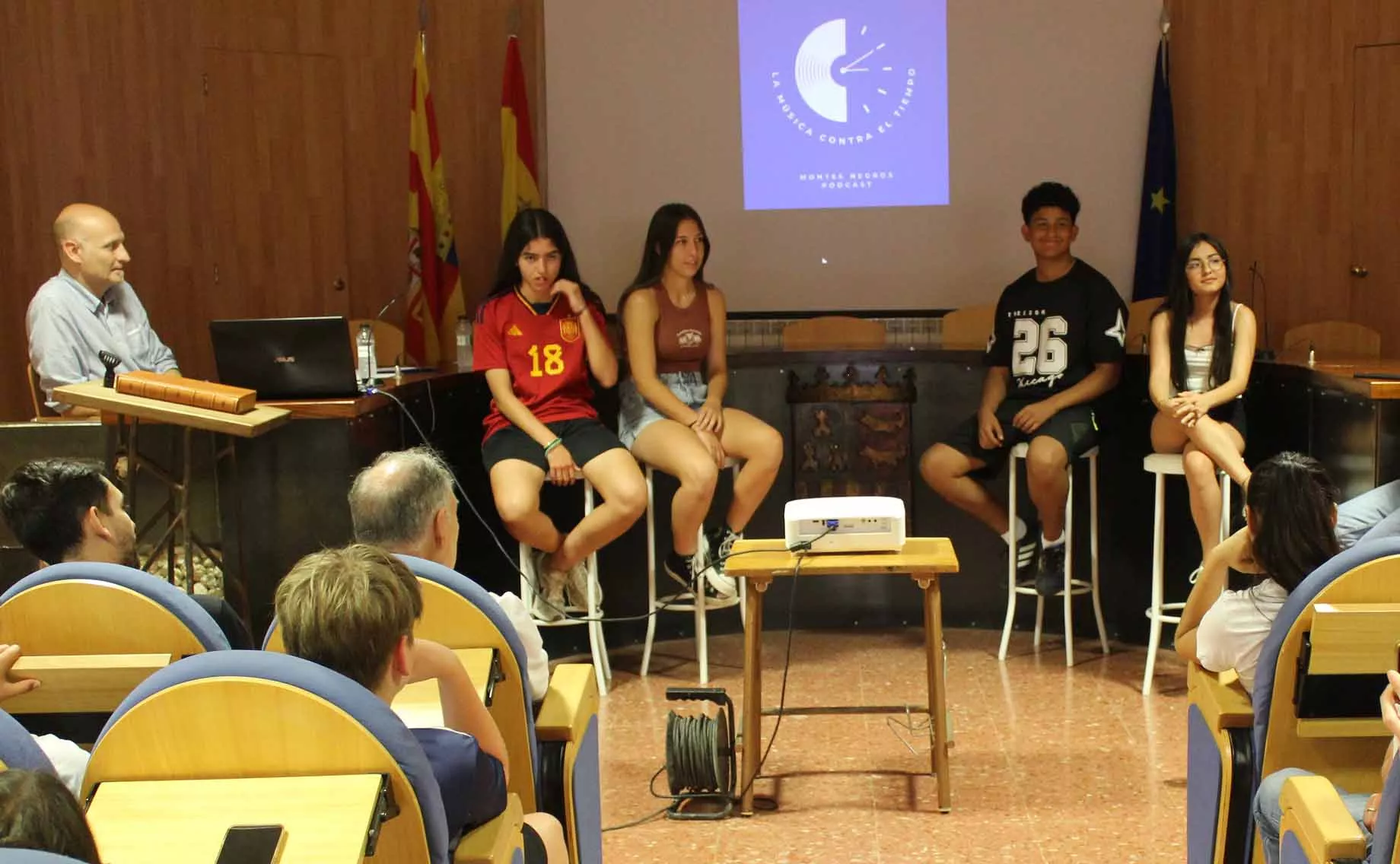 Presentación podcast en el IES Montes Negros de Grañén.
