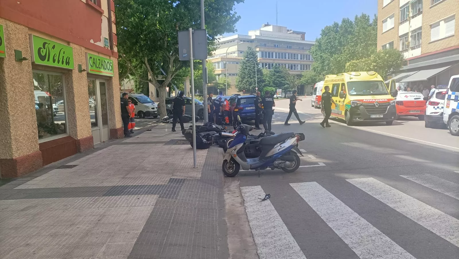 Choque en la Avenida de la Paz de Huesca