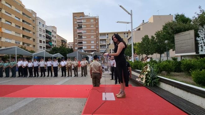 Intervención de la alcaldesa de Huesca, Lorena Orduna. Intervención de la alcaldesa de Huesca, Lorena Orduna.
