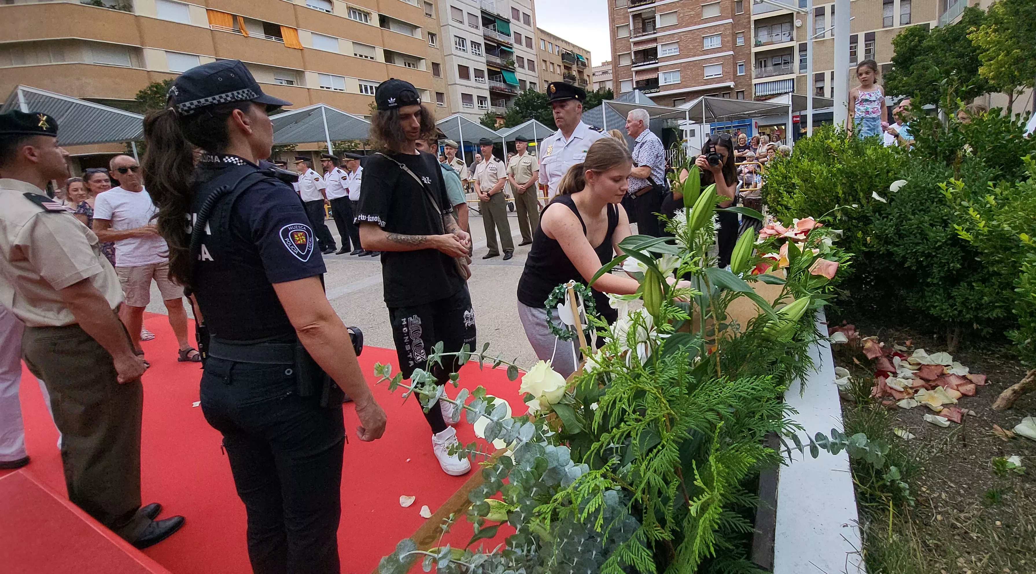Acto de homenaje a las víctimas del terrorismo en Huesca. Foto Mercedes Manterola