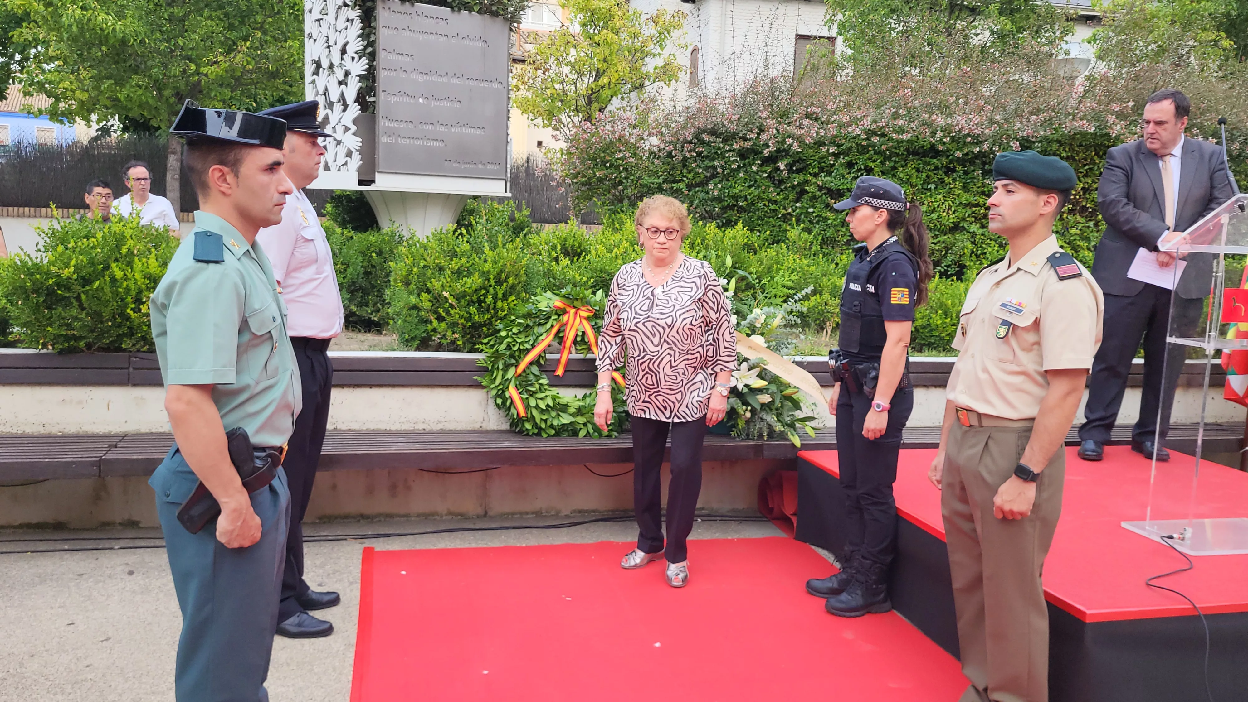 Acto de homenaje a las víctimas del terrorismo en Huesca. Foto Mercedes Manterola