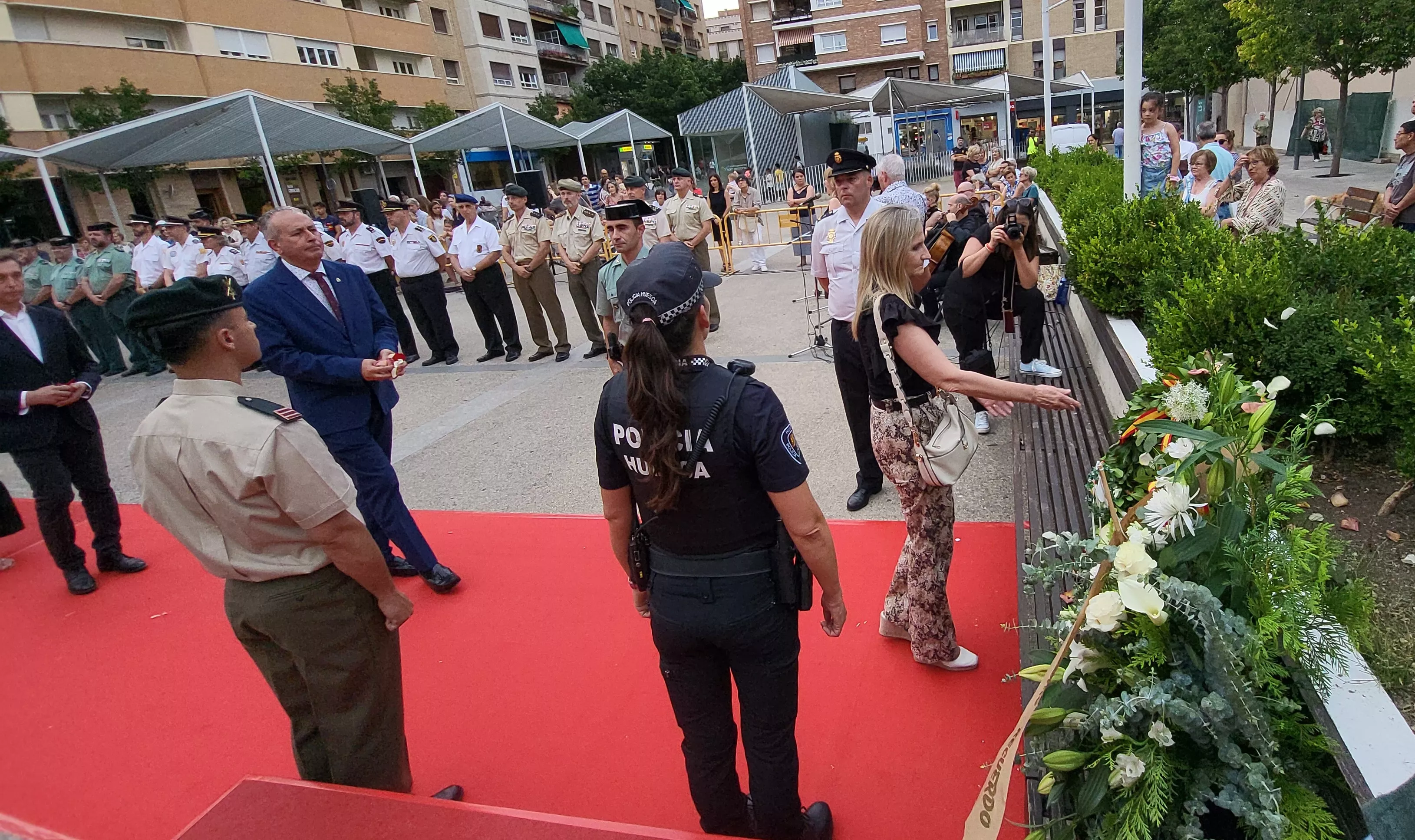 Acto de homenaje a las víctimas del terrorismo en Huesca. Foto Mercedes Manterola