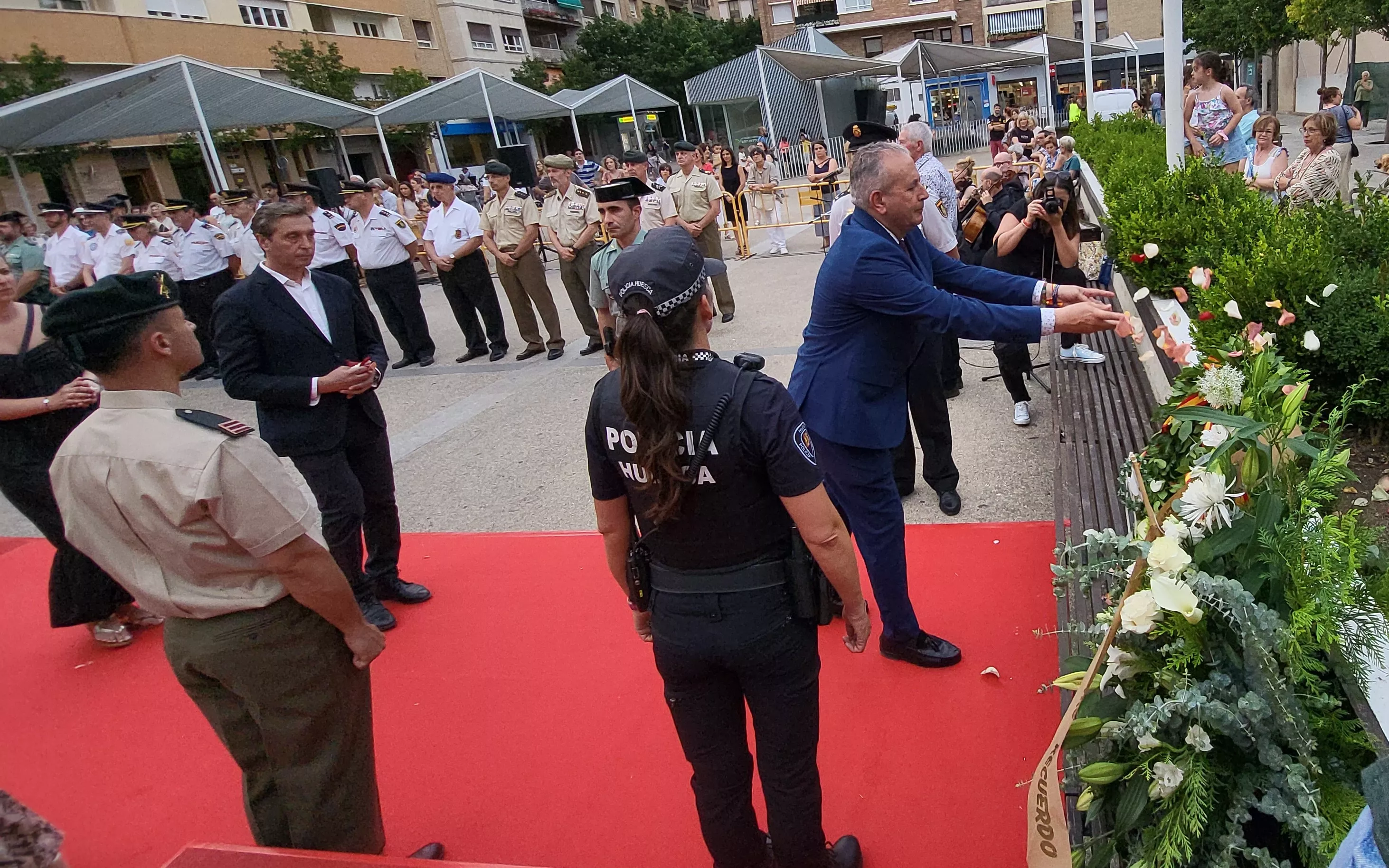Acto de homenaje a las víctimas del terrorismo en Huesca. Foto Mercedes Manterola