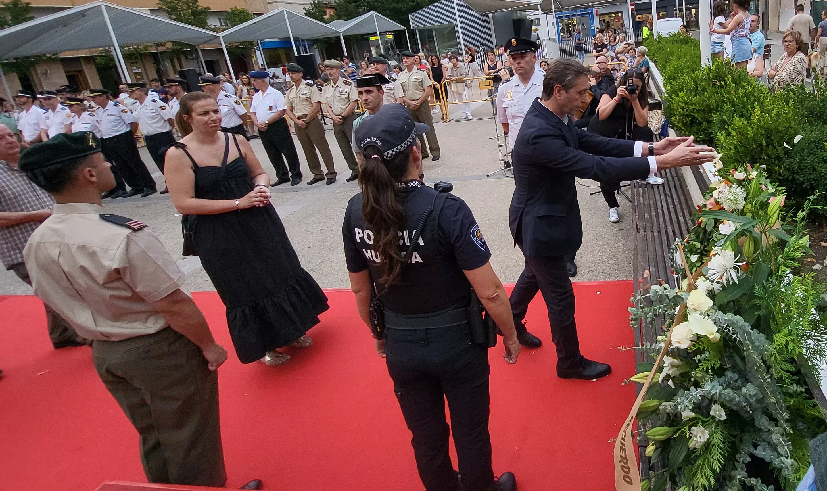 Acto de homenaje a las víctimas del terrorismo en Huesca. Foto Mercedes Manterola