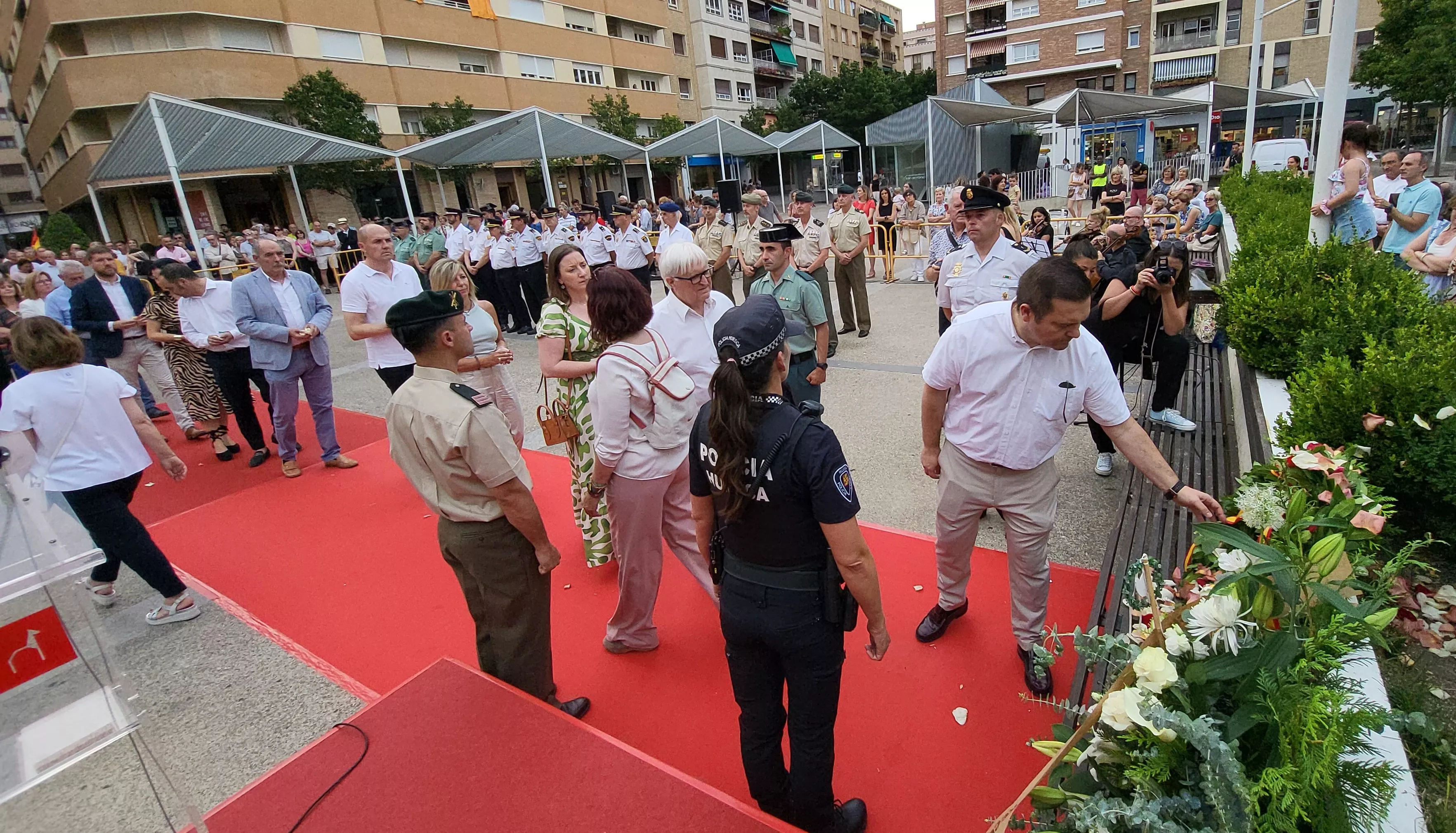 Acto de homenaje a las víctimas del terrorismo en Huesca, Foto Mercedes Manterola
