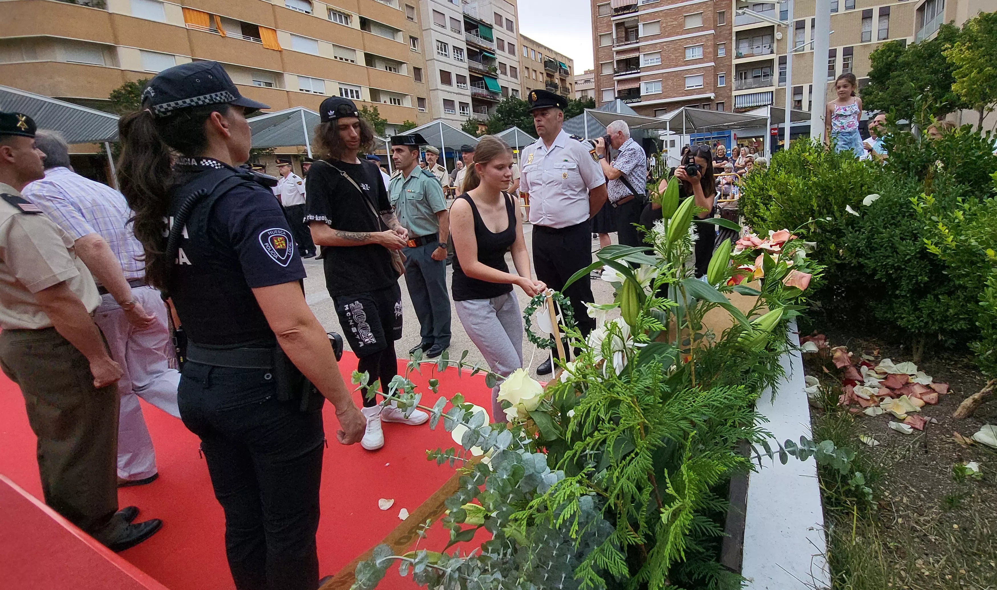 Acto de homenaje a las víctimas del terrorismo en Huesca. Foto Mercedes Manterola