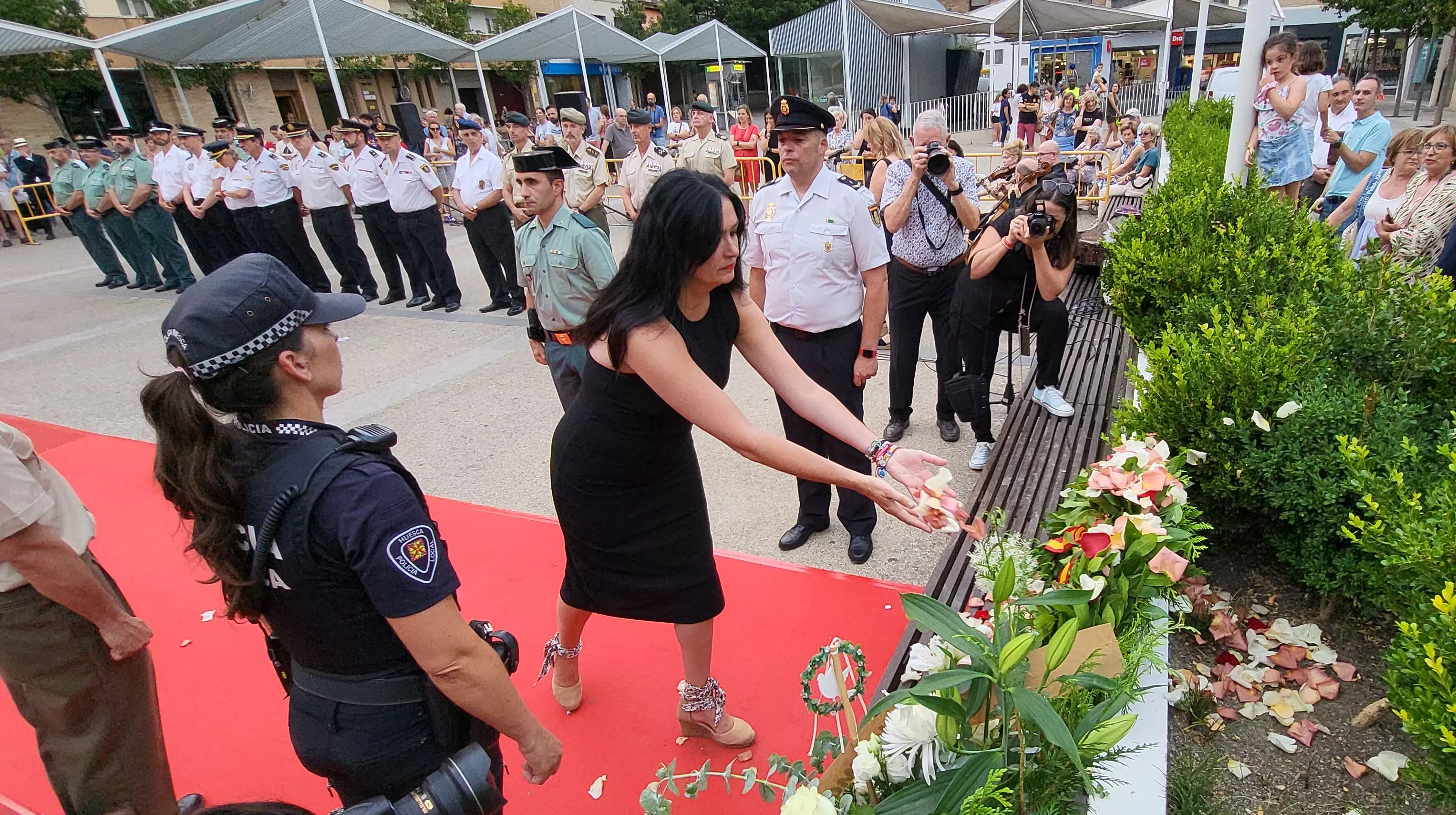 Acto de homenaje a las víctimas del terrorismo en Huesca el año pasado. Foto Mercedes Manterola