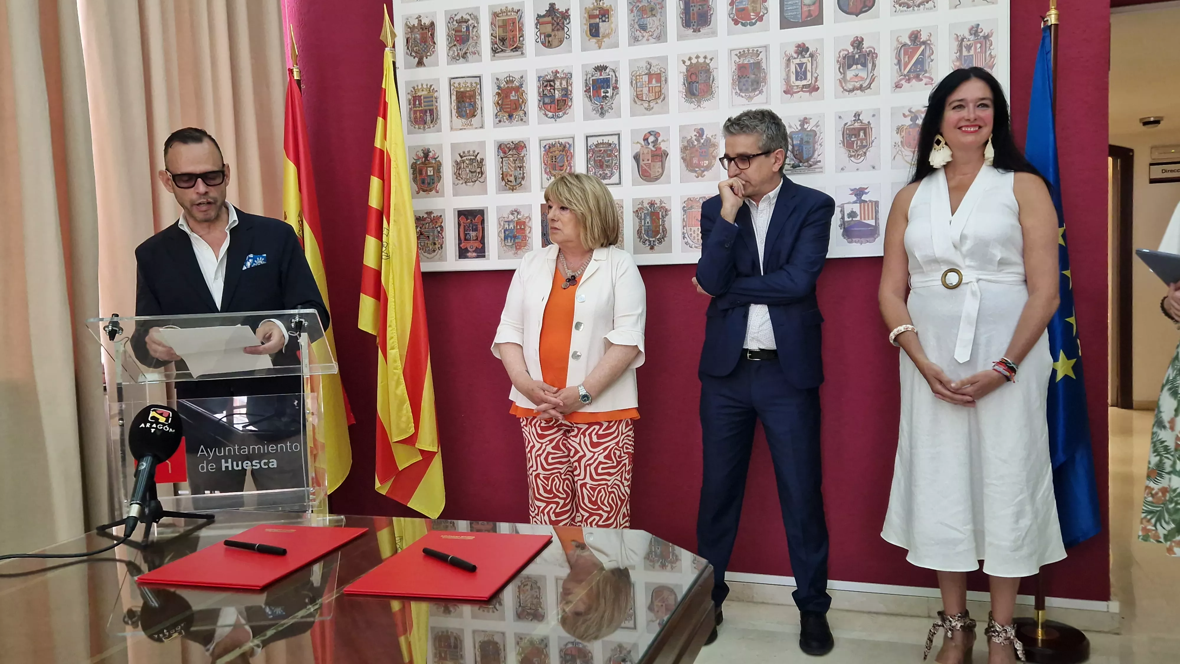 Visita del secretario de Estado de Cultura, Jordi Martí, a Huesca. Foto Myriam Martínez