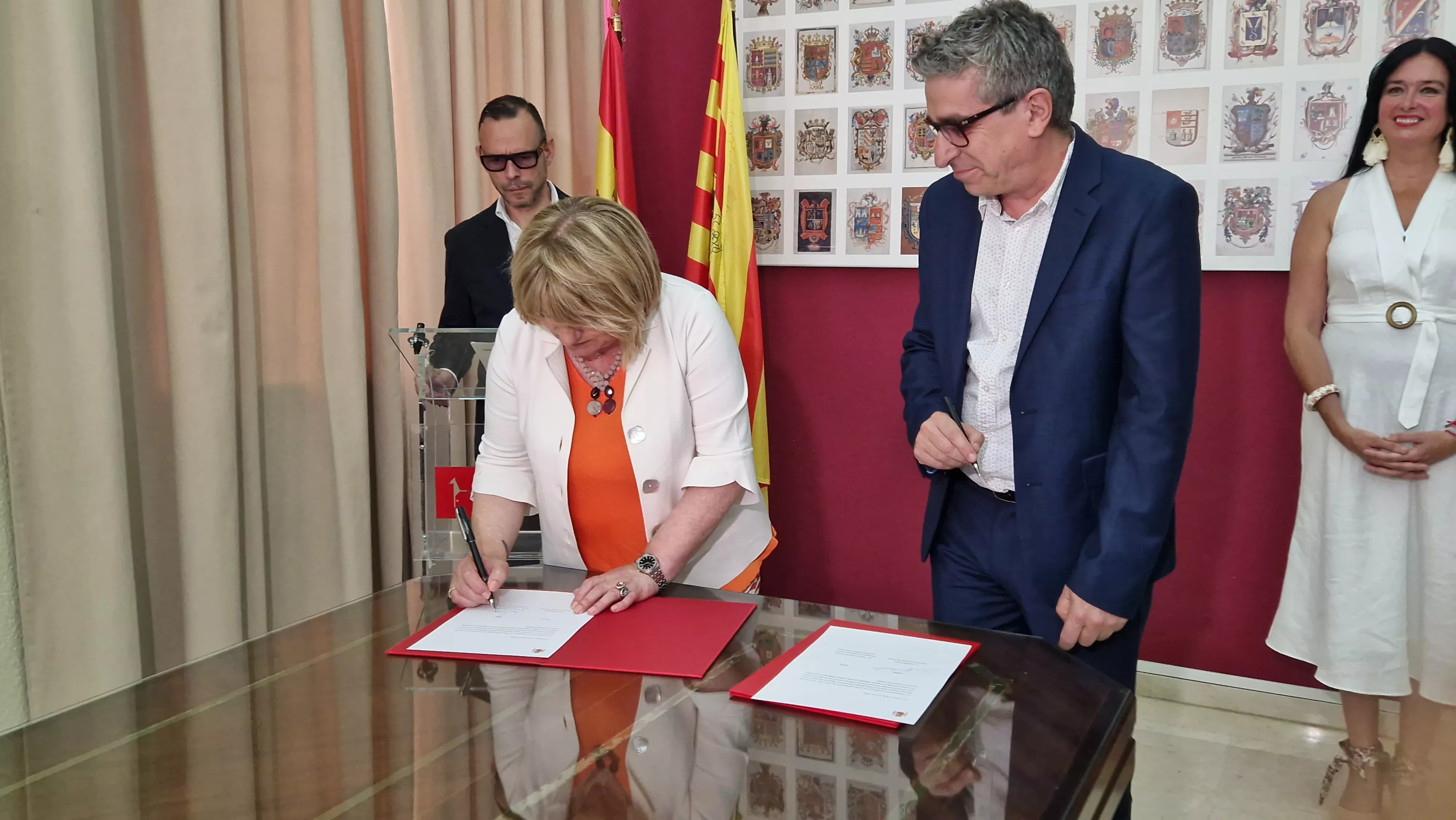 Visita del secretario de Estado de Cultura, Jordi Martí, a Huesca. Foto Myriam Martínez