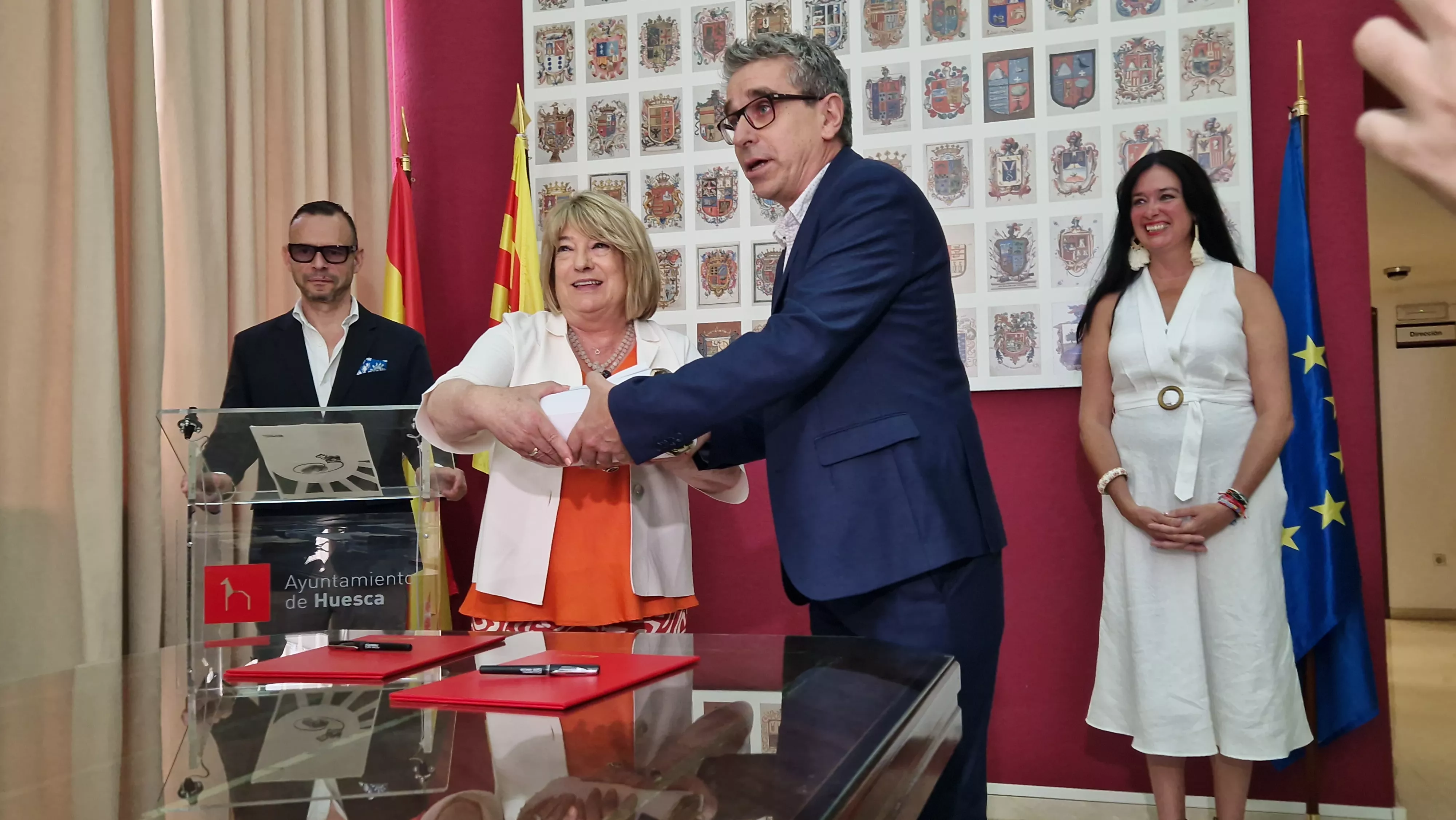 Visita del secretario de Estado de Cultura, Jordi Martí, a Huesca. Foto Myriam Martínez