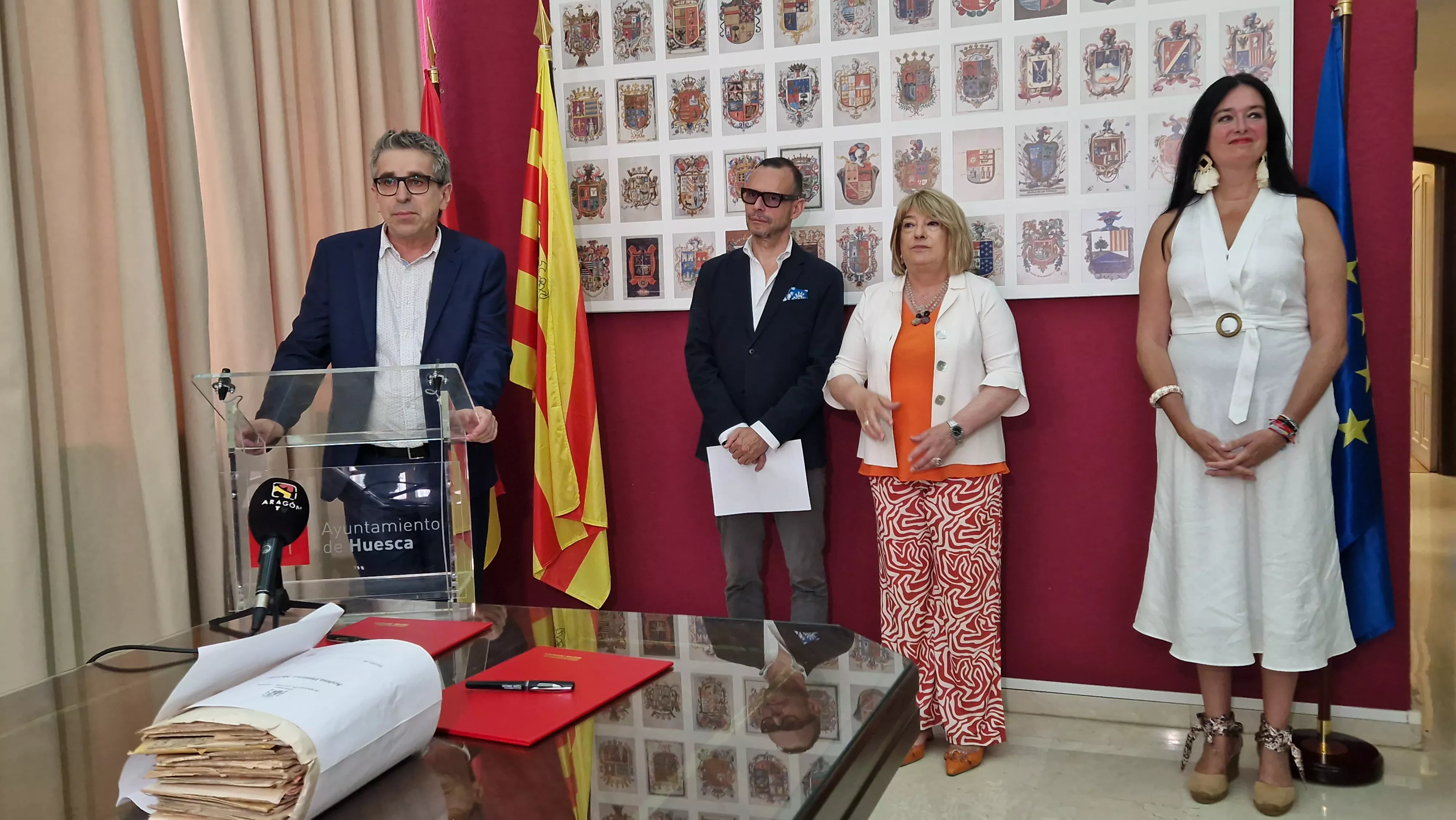 Visita del secretario de Estado de Cultura, Jordi Martí, a Huesca. Foto Myriam Martínez