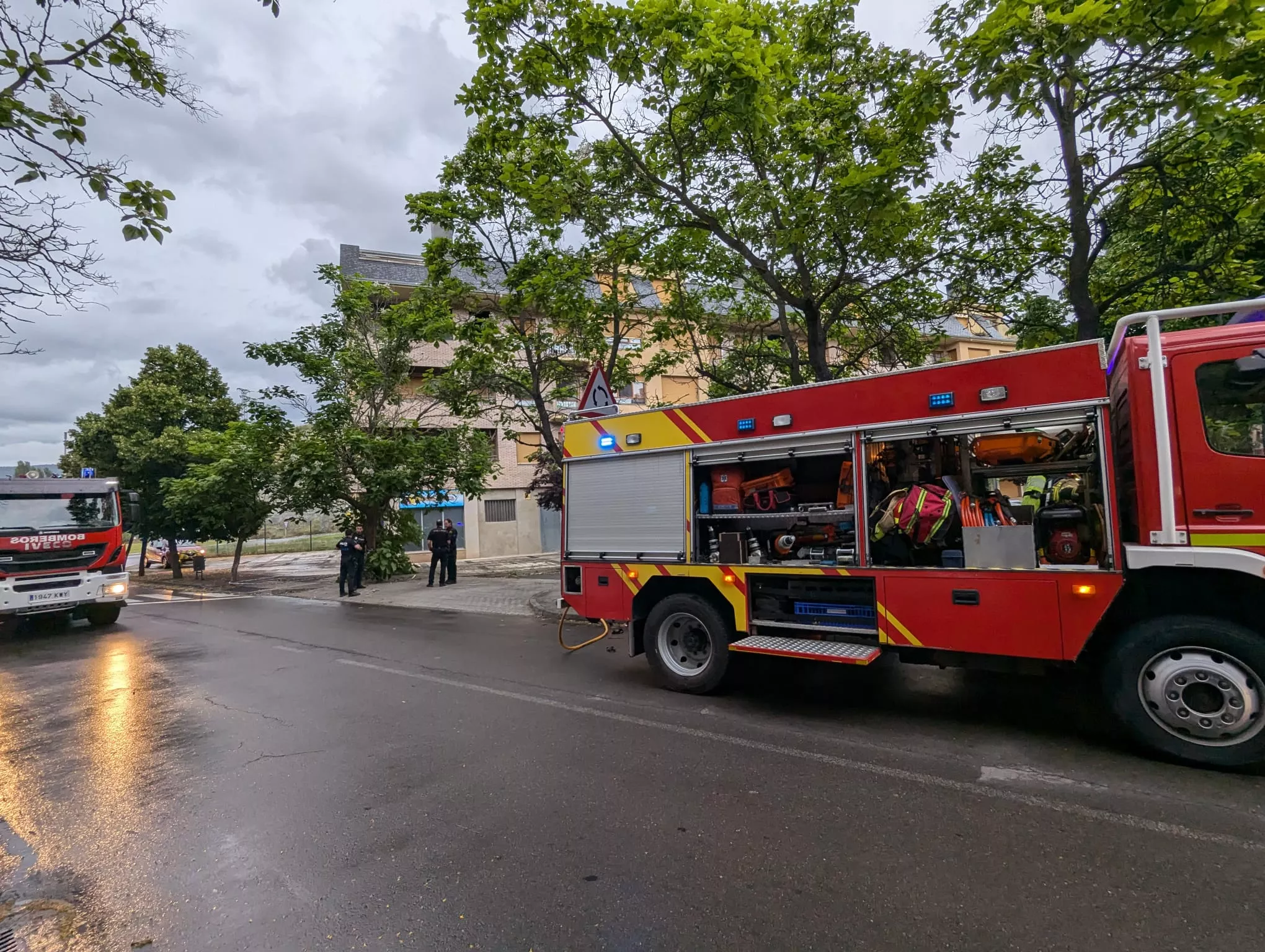 Incendio en la calle Antonio Beltrán de Jaca