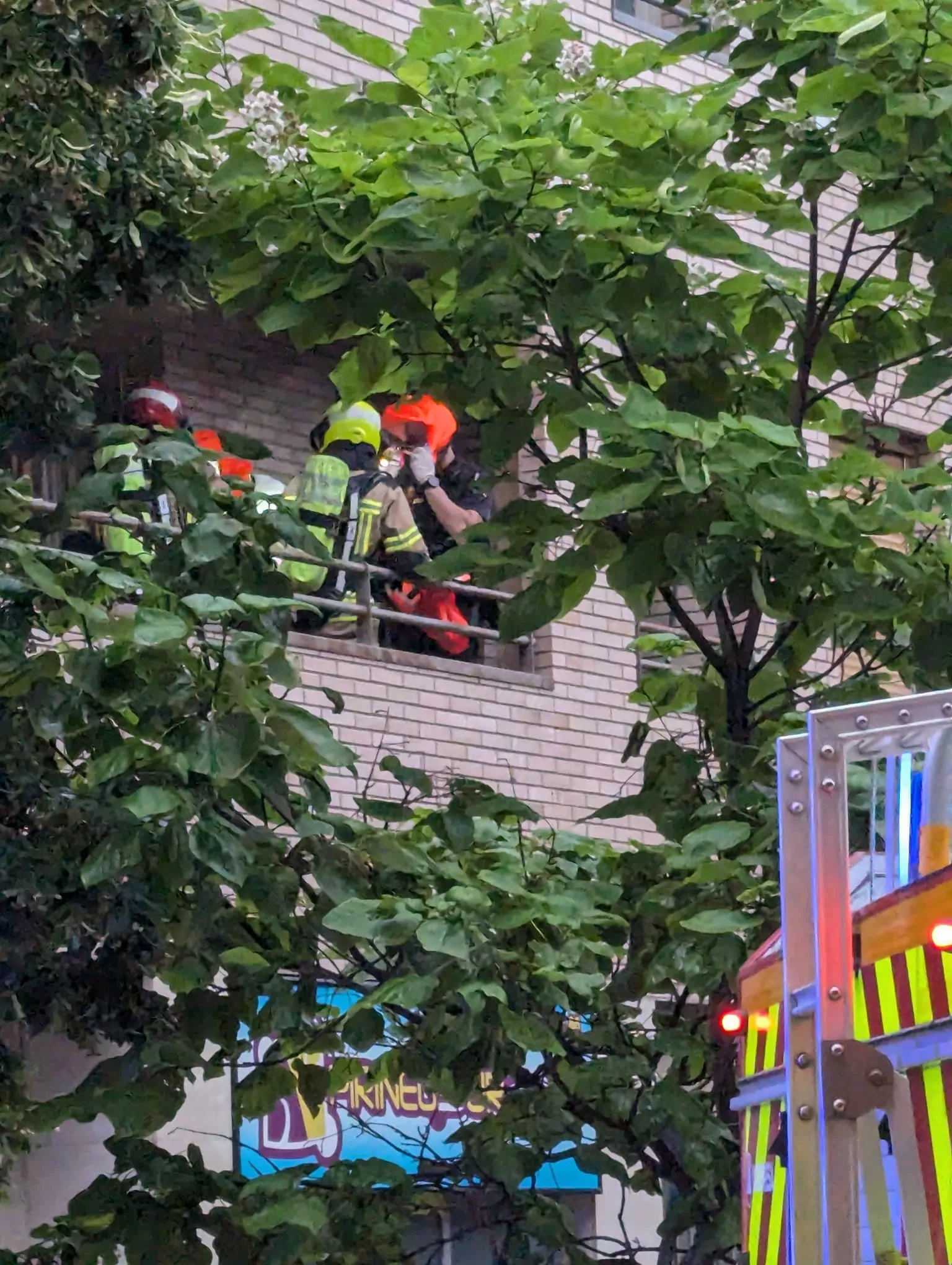 Incendio en la calle Antonio Beltrán de Jaca