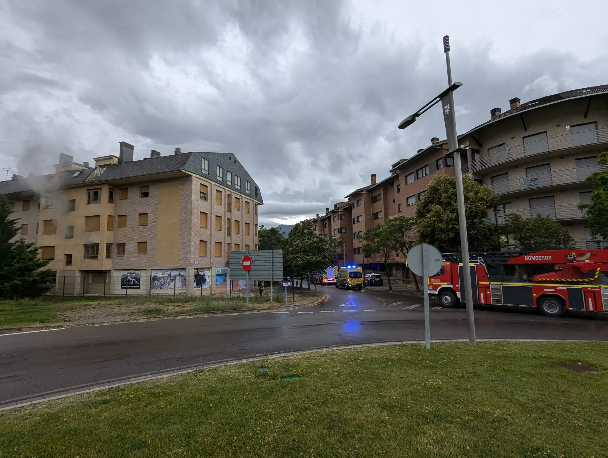 Incendio en la calle Antonio Beltrán de Jaca