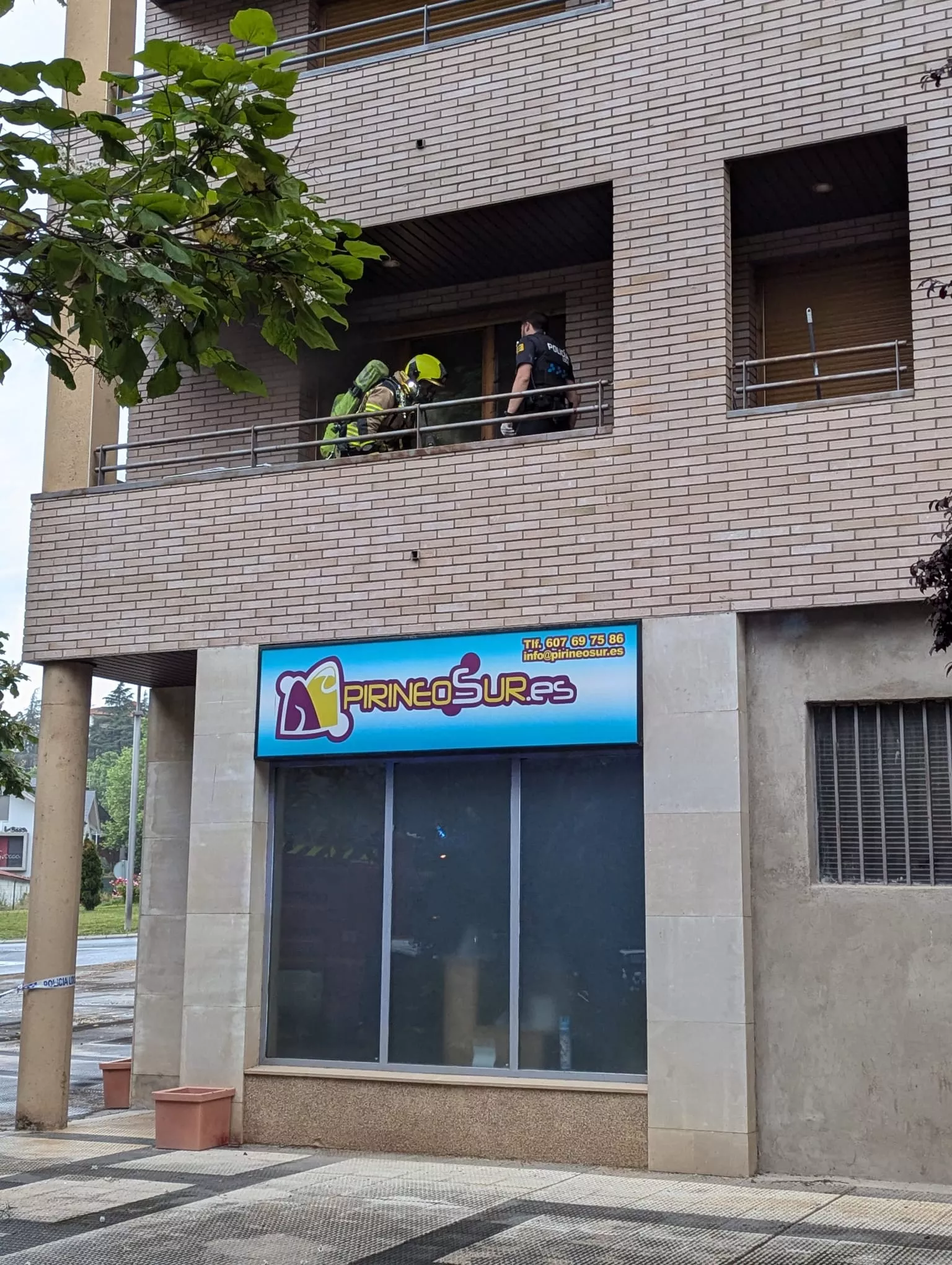 Incendio en la calle Antonio Beltrán de Jaca