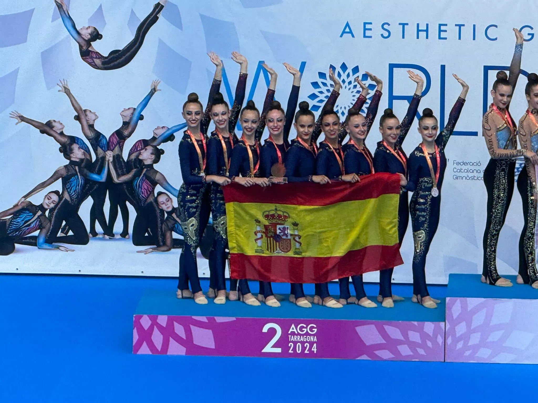 El conjunto Junior del Club 90, subcampeón en los Juegos del Mediterráneo.