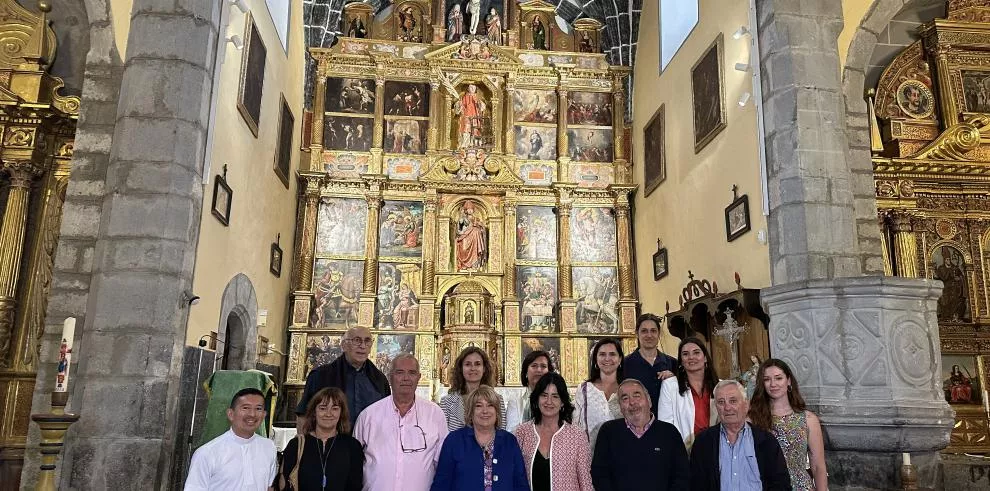 Presentación de la restauración del retablo mayor de la iglesia de Yebra de Basa