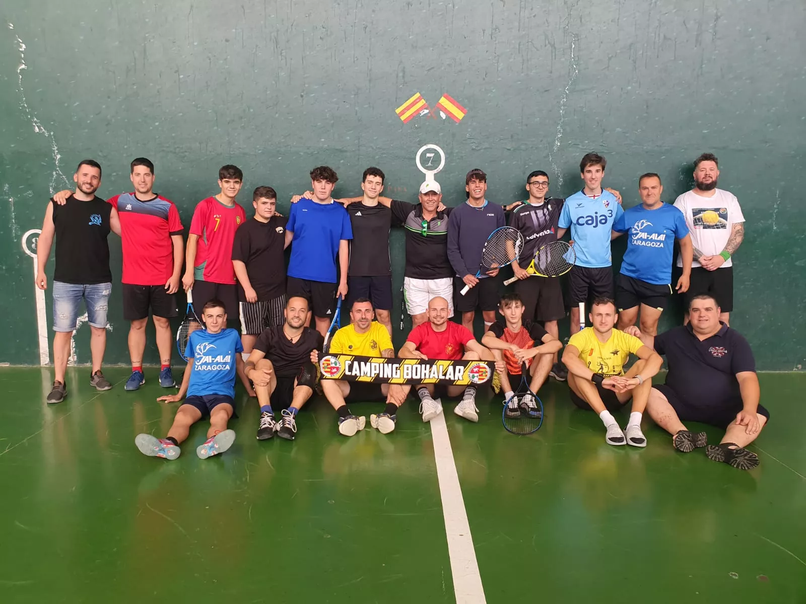 Participantes en la Copa de Aragón de Frontenis