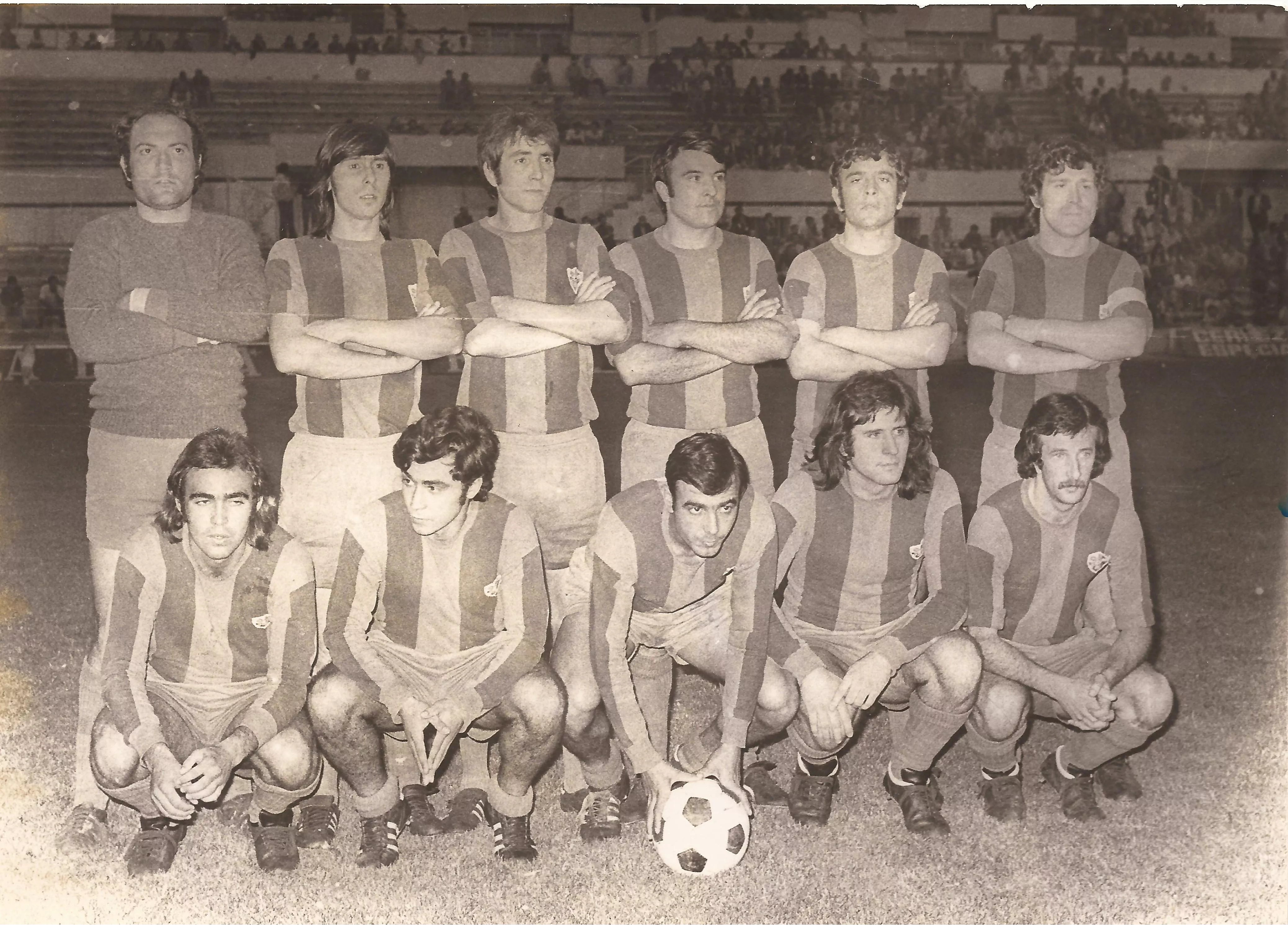 Alineación de la SD Huesca del primer título histórico