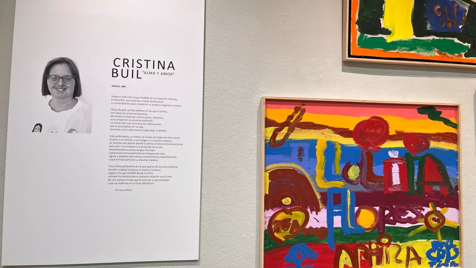 Exposición “Alma y Amor” de Cristina Buil, artista del Grupo ZehBRA de Valentia. Foto Mercedes Manterola