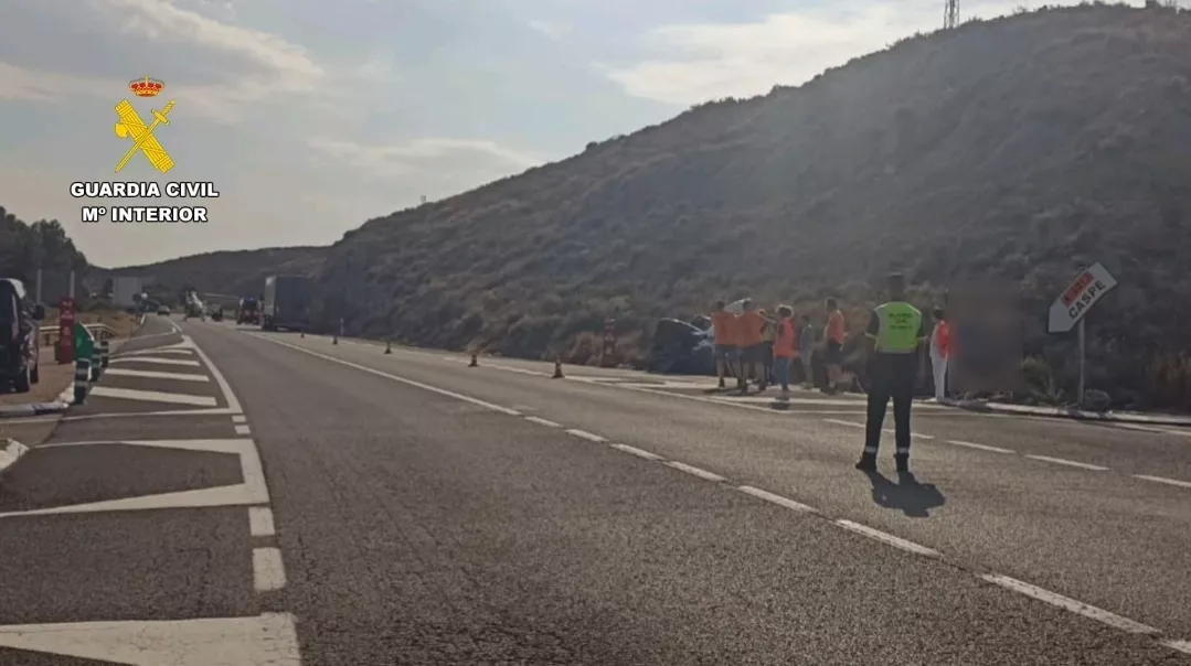 Un vecino de Monegros, herido grave en un accidente en Peñalba.