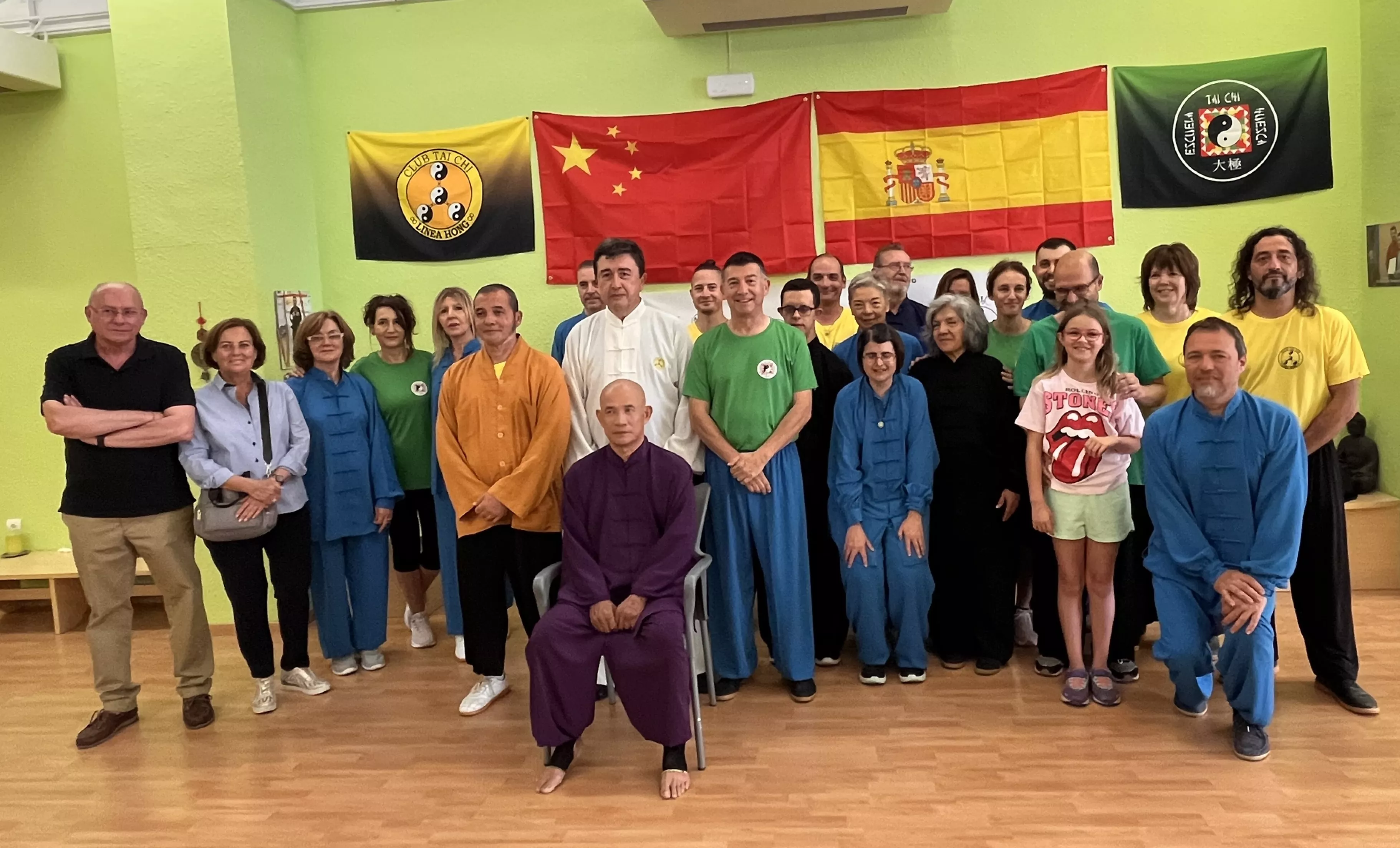 Visita del maestro Chen Sheng Yu a la Escuela de Tai Chi de Huesca. Foto Mercedes Manterola