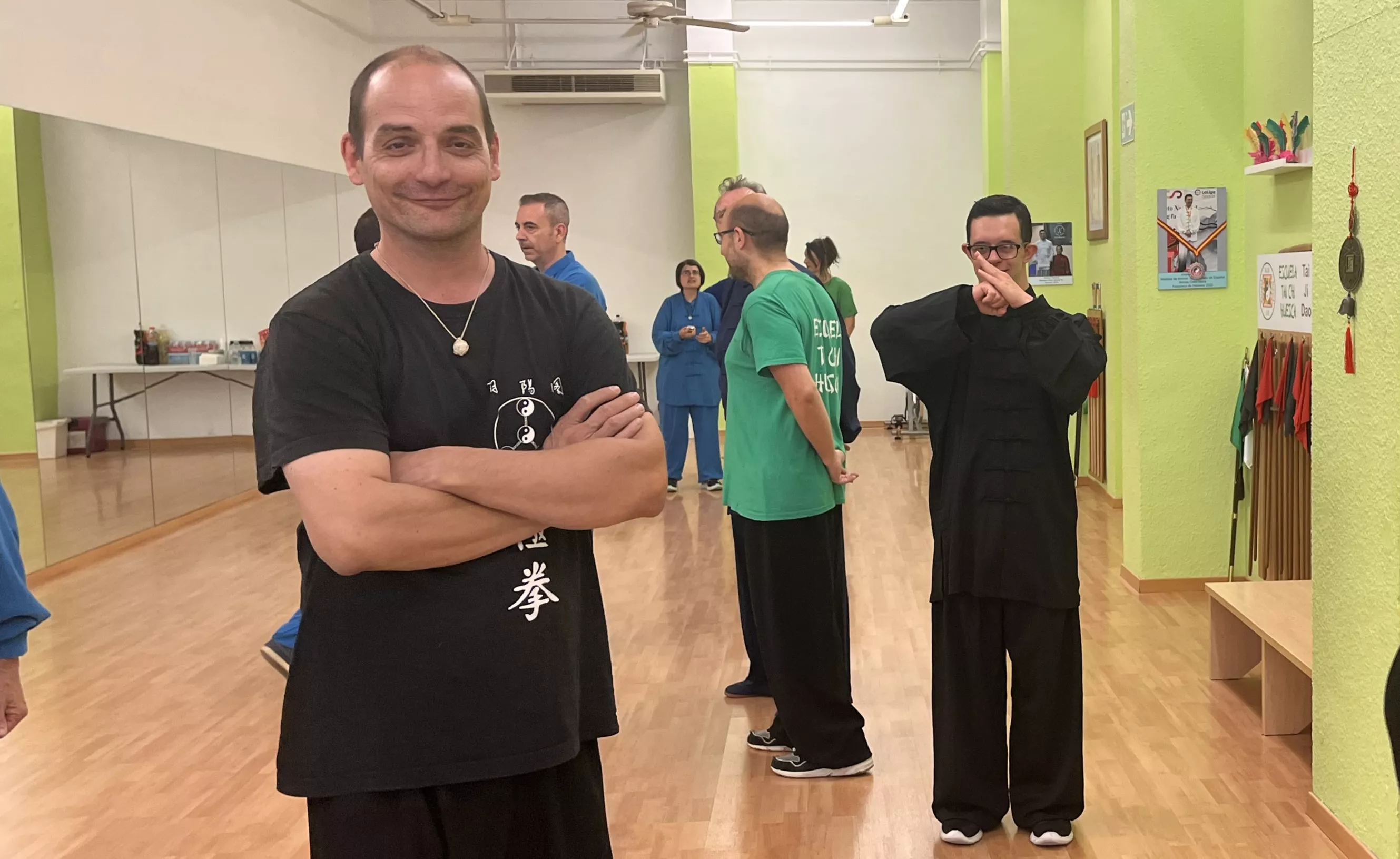 Visita del maestro Chen Sheng Yu a la Escuela de Tai Chi de Huesca. Foto Mercedes Manterola