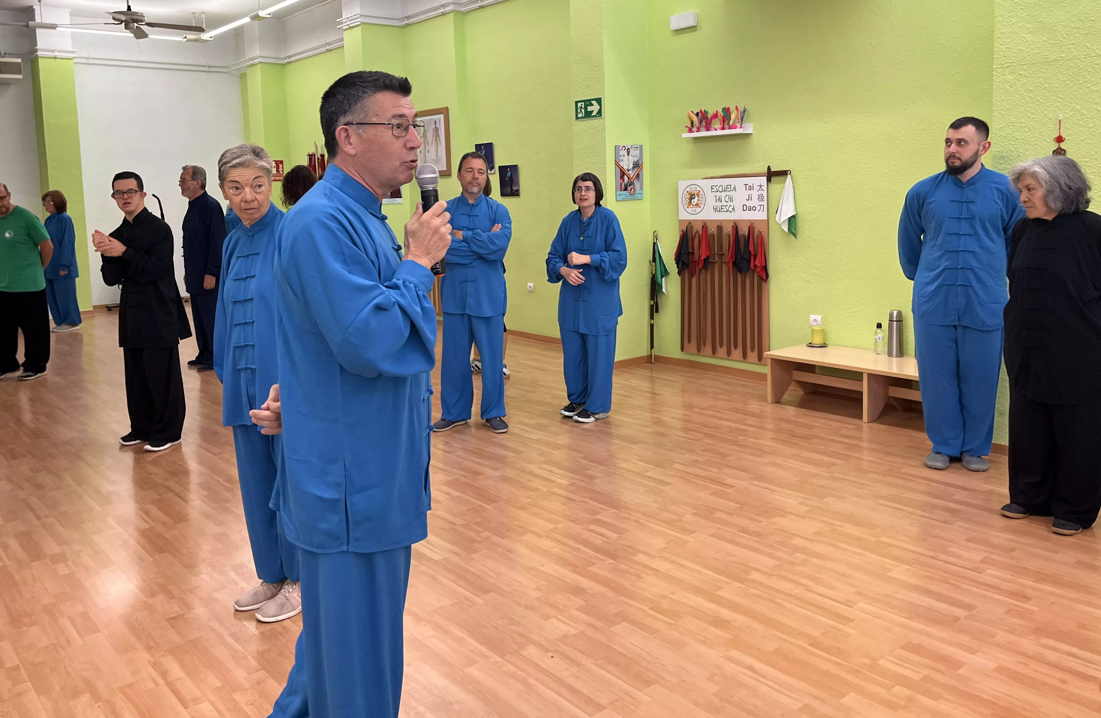 Visita del maestro Chen Sheng Yu a la Escuela de Tai Chi de Huesca. Foto Mercedes Manterola