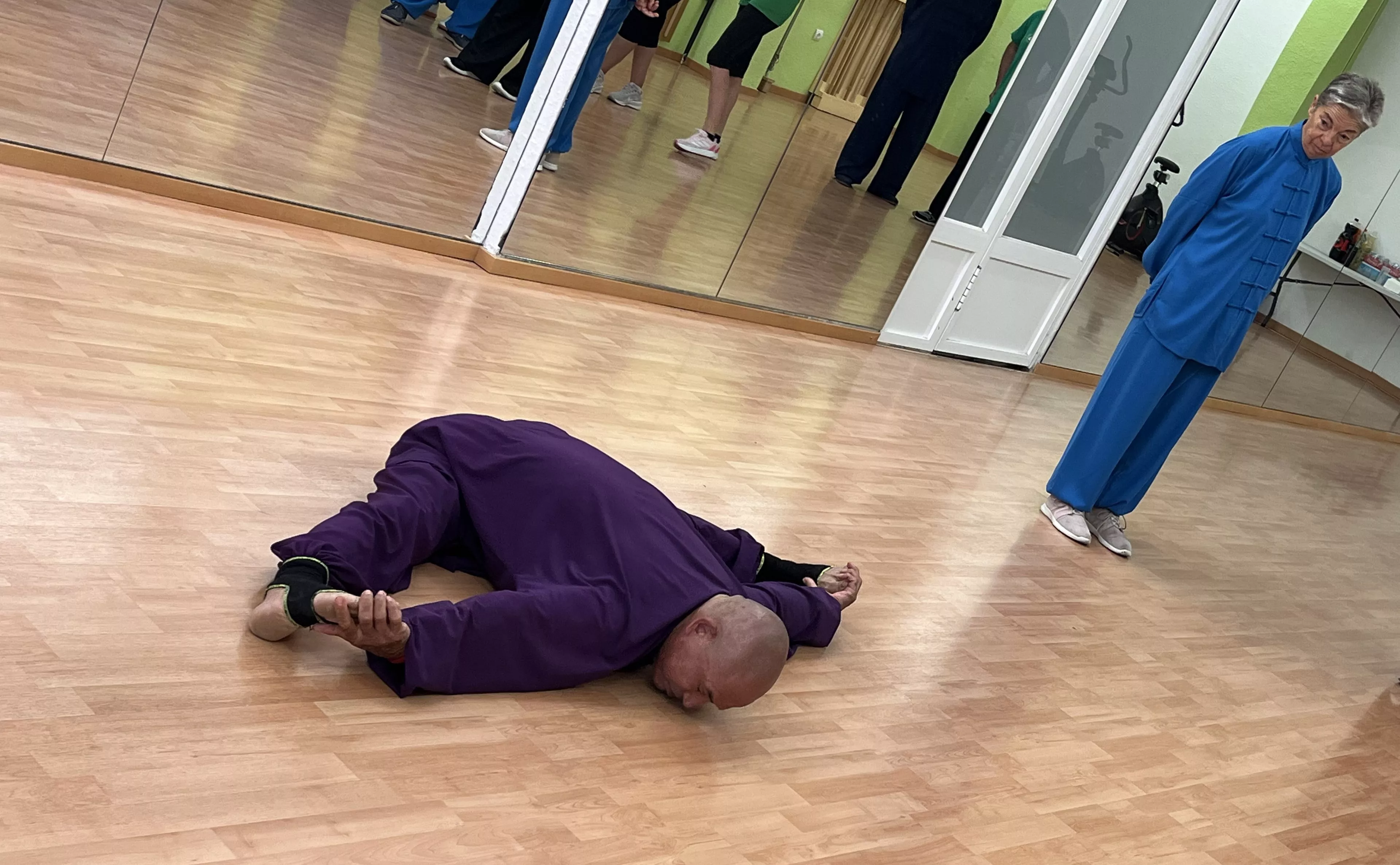 Visita del maestro Chen Sheng Yu a la Escuela de Tai Chi de Huesca. Foto Mercedes Manterola