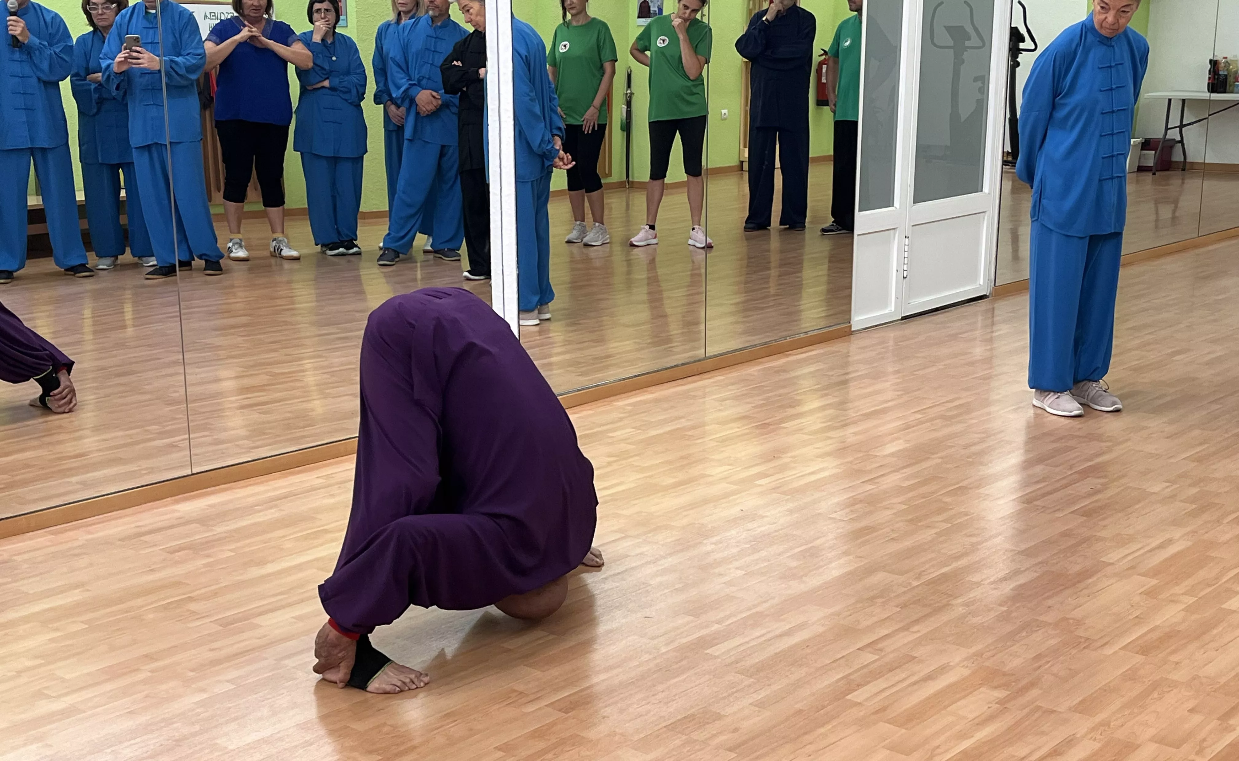 Visita del maestro Chen Sheng Yu a la Escuela de Tai Chi de Huesca. Foto Mercedes Manterola