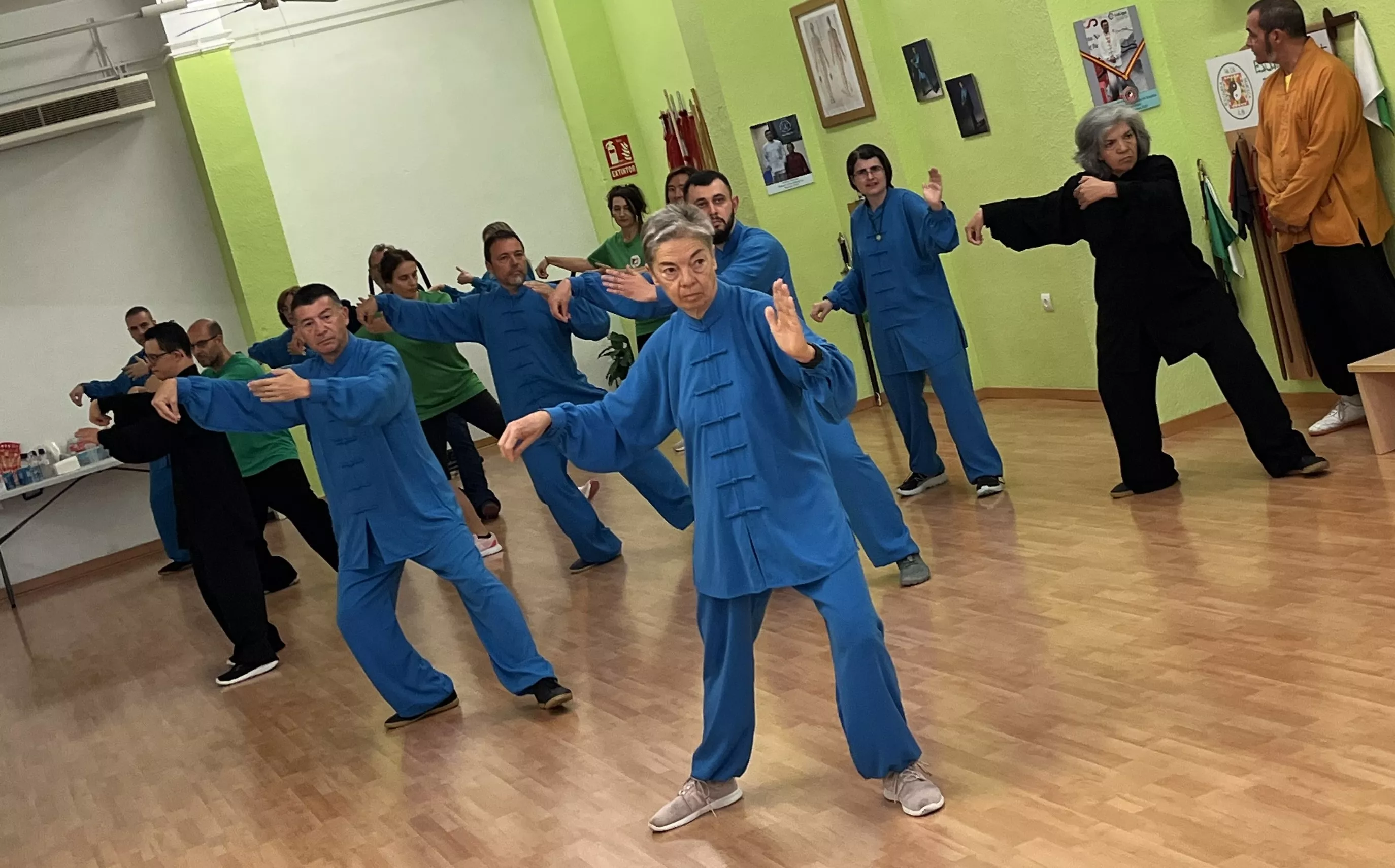Visita del maestro Chen Sheng Yu a la Escuela de Tai Chi de Huesca. Foto Mercedes Manterola