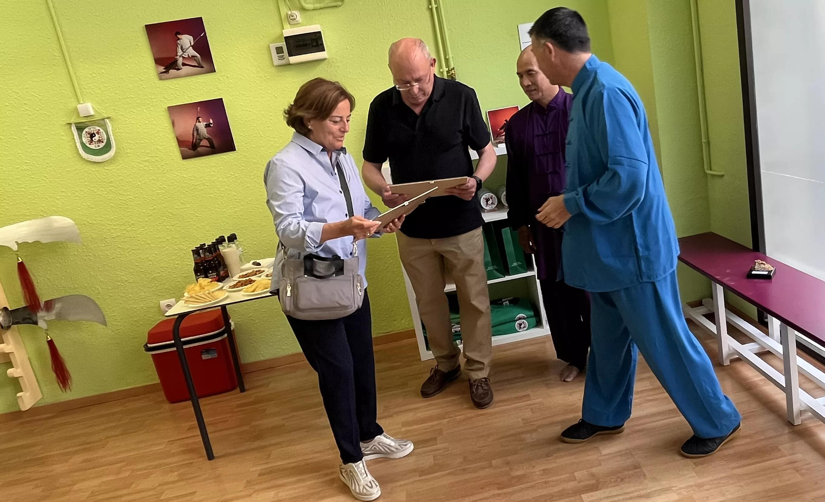 Visita del maestro Chen Sheng Yu a la Escuela de Tai Chi de Huesca. Foto Mercedes Manterola