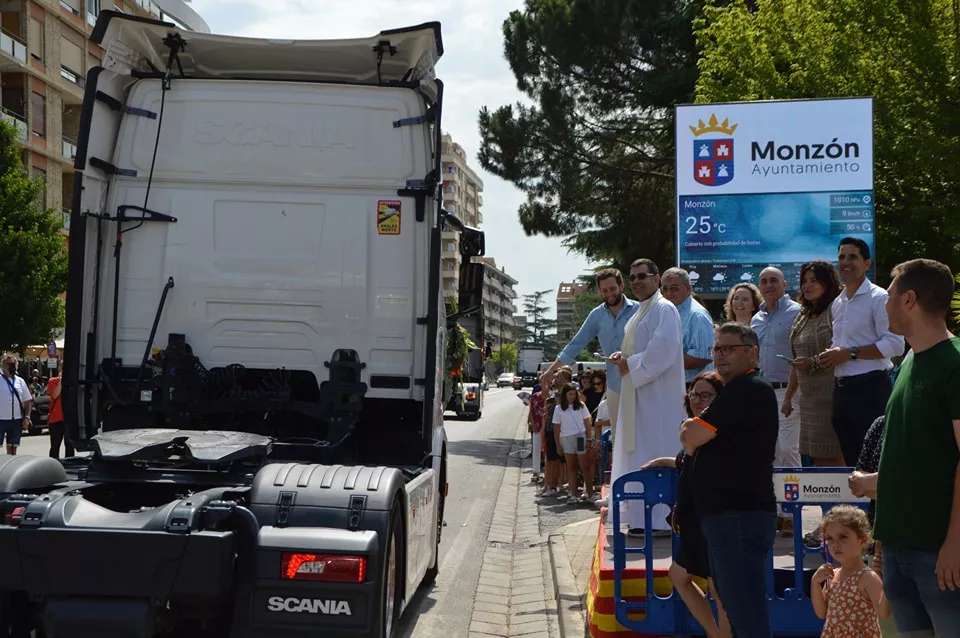 Los transportistas celebran San Cristóbal en Monzón.