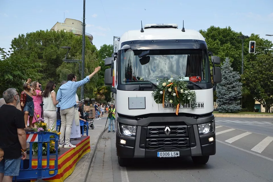 Los transportistas celebran San Cristóbal en Monzón.