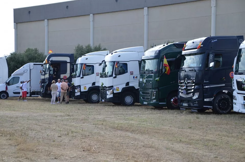 Los transportistas celebran San Cristóbal en Monzón.