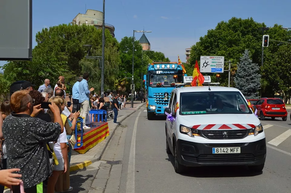 Los transportistas celebran San Cristóbal en Monzón.