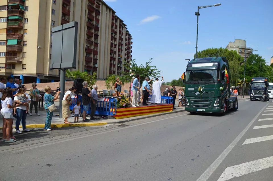 Los transportistas celebran San Cristóbal en Monzón.