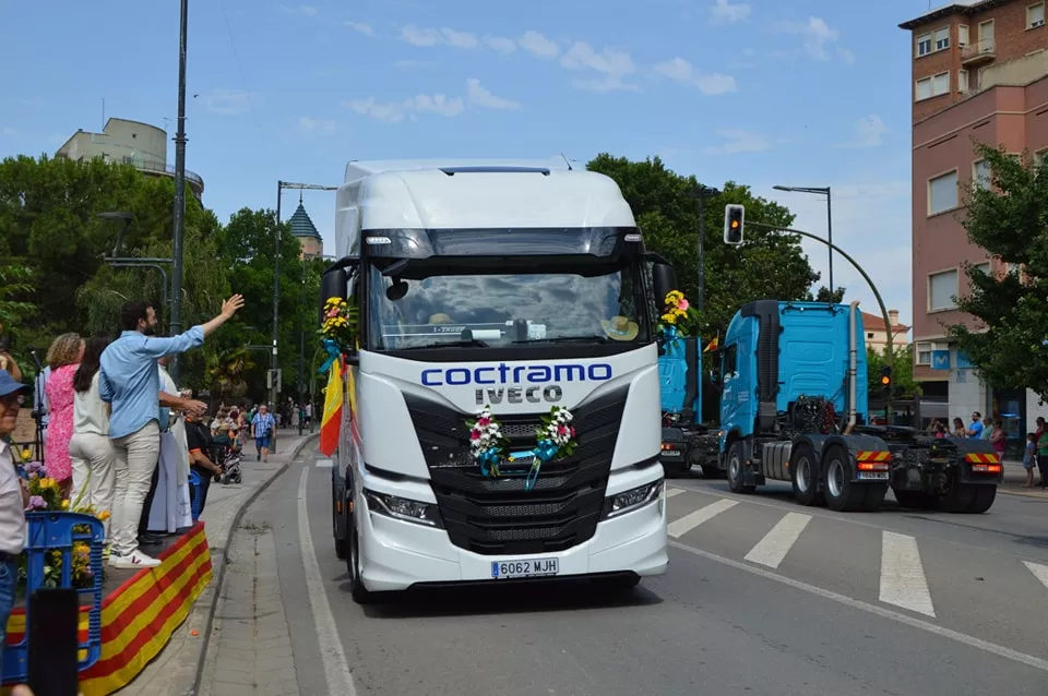 Los transportistas celebran San Cristóbal en Monzón.