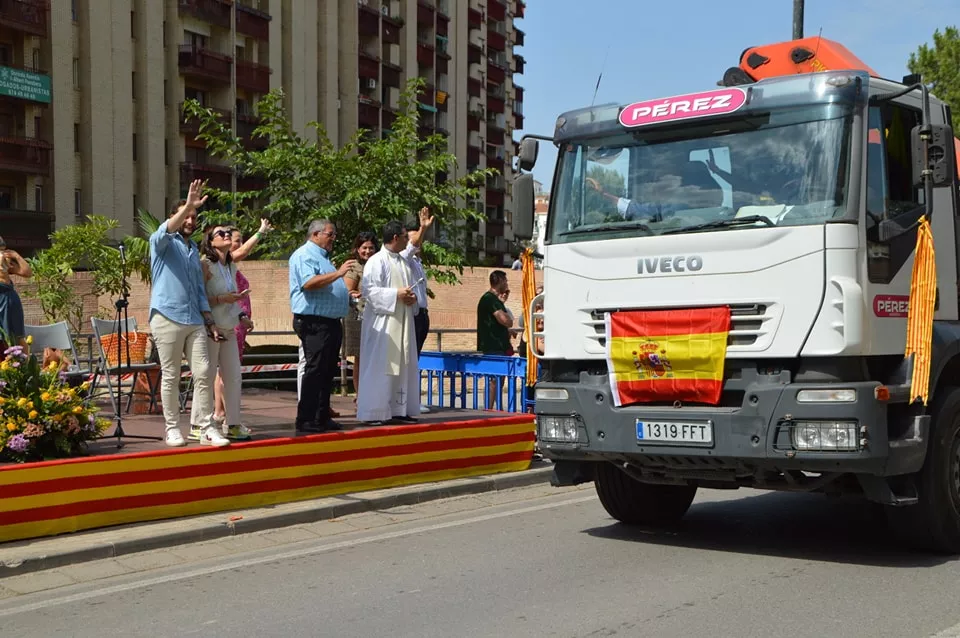 Los transportistas celebran San Cristóbal en Monzón.