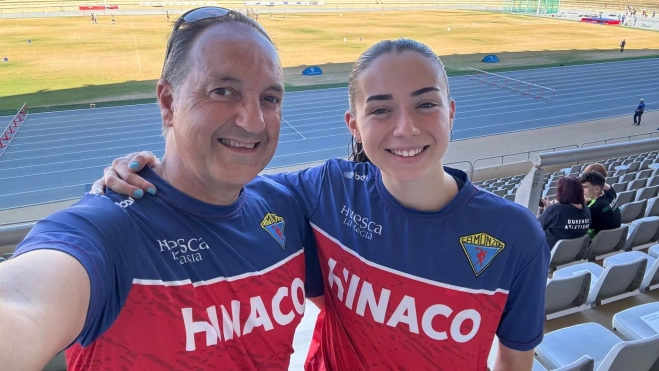 María Aso junto con Phondy en Málaga. María Aso junto con Phondy en Málaga.