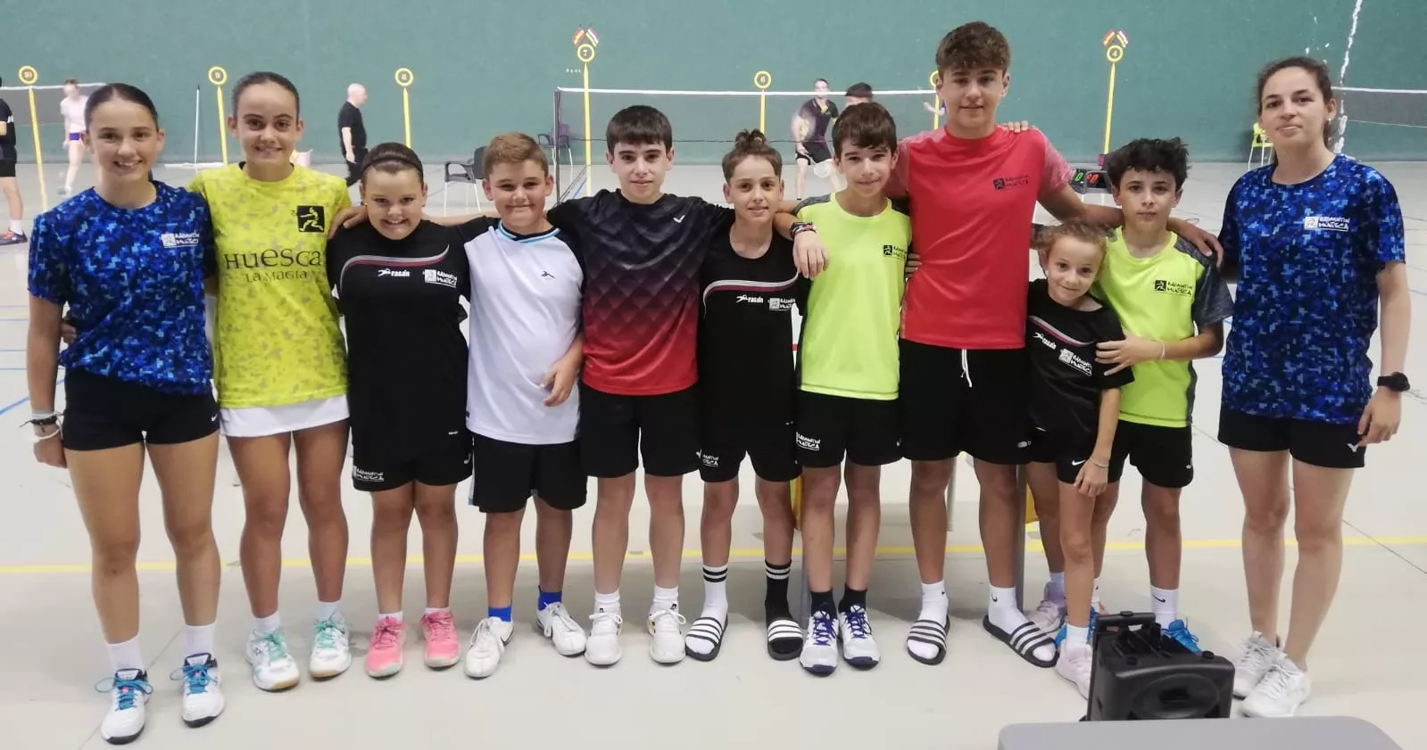 Todos los jugadores del Huesca La Magia volvieron con medalla.