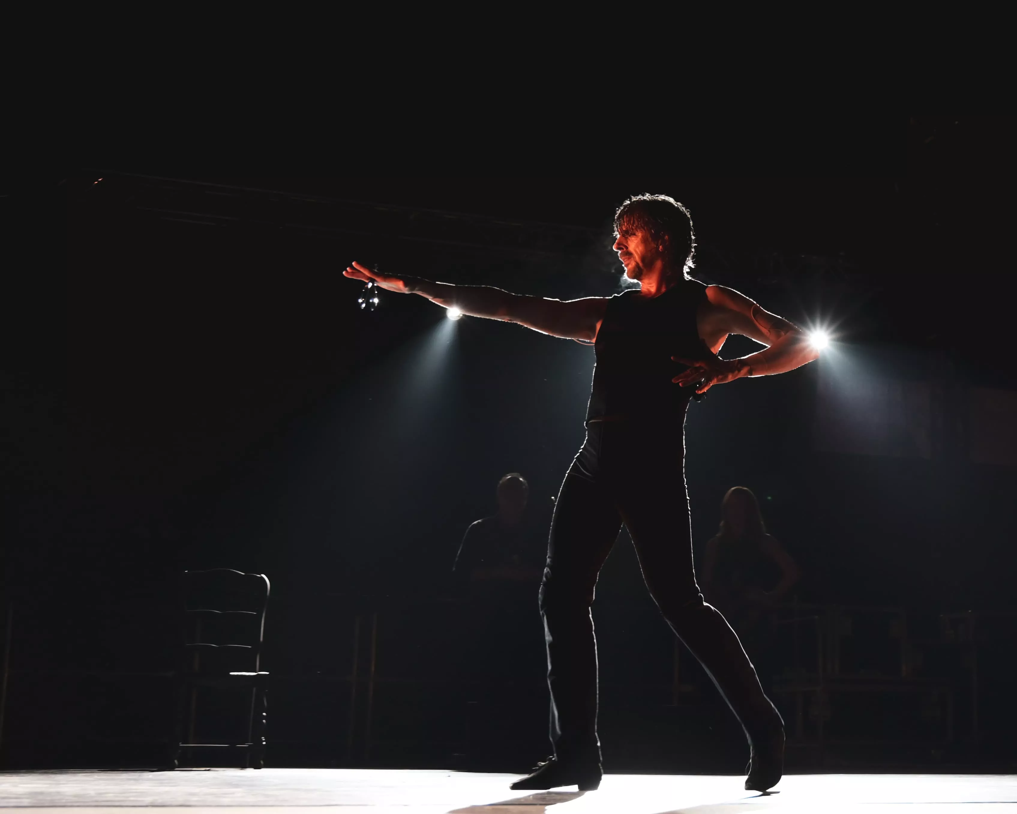 Actuación de Miguel Ángel Berna dentro del Festival Castillo de Aínsa. Foto Sonia Gracia