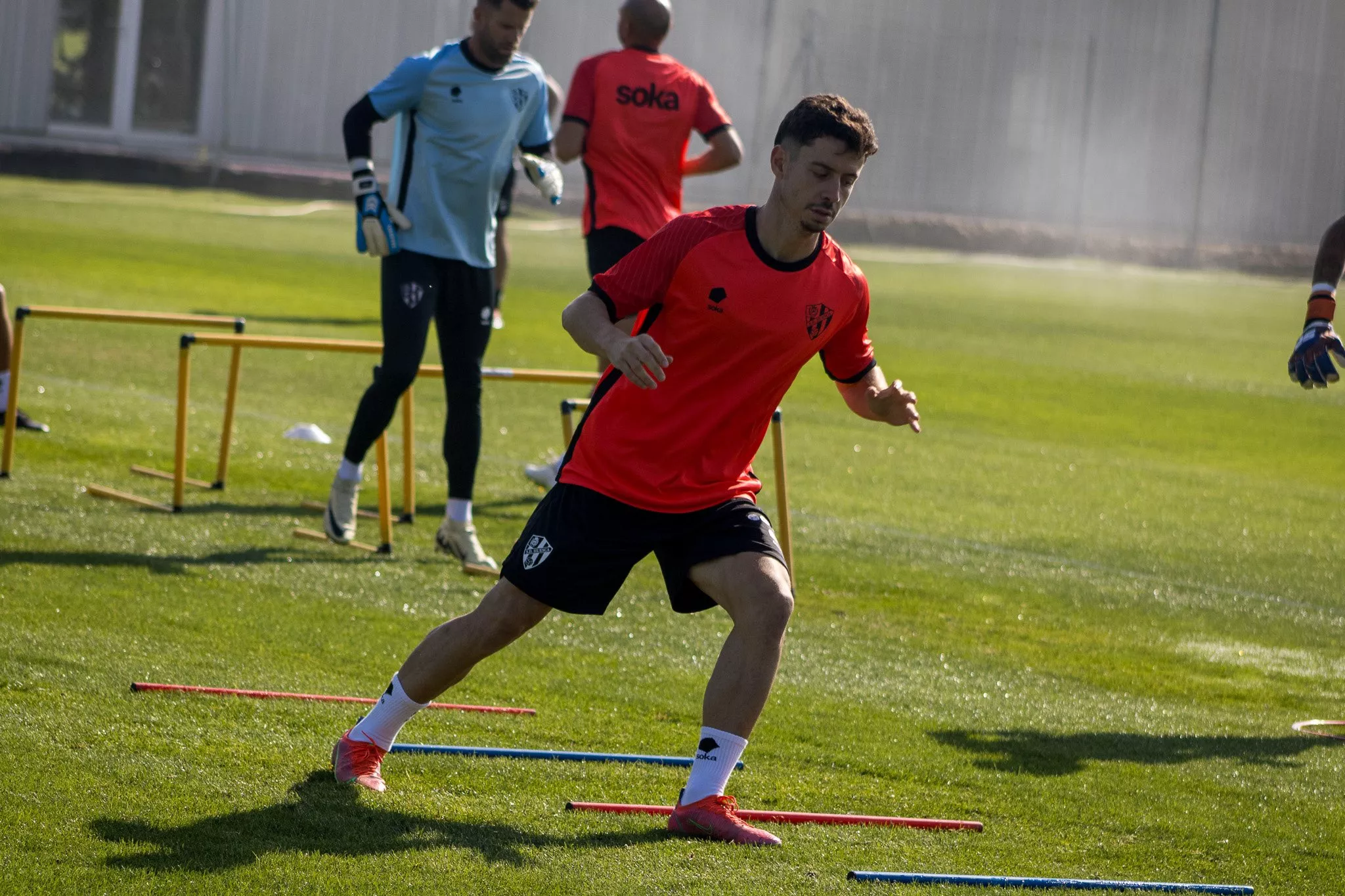 Toni Abad, primer día como azulgrana.